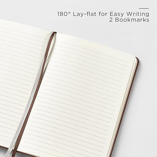 Miniatura 3 de Juego de diario y bolígrafo de cuero forrado A5 para mujeres y hombres, caja de regalo incluida, cuaderno de tapa dura con 160 páginas, papel grueso