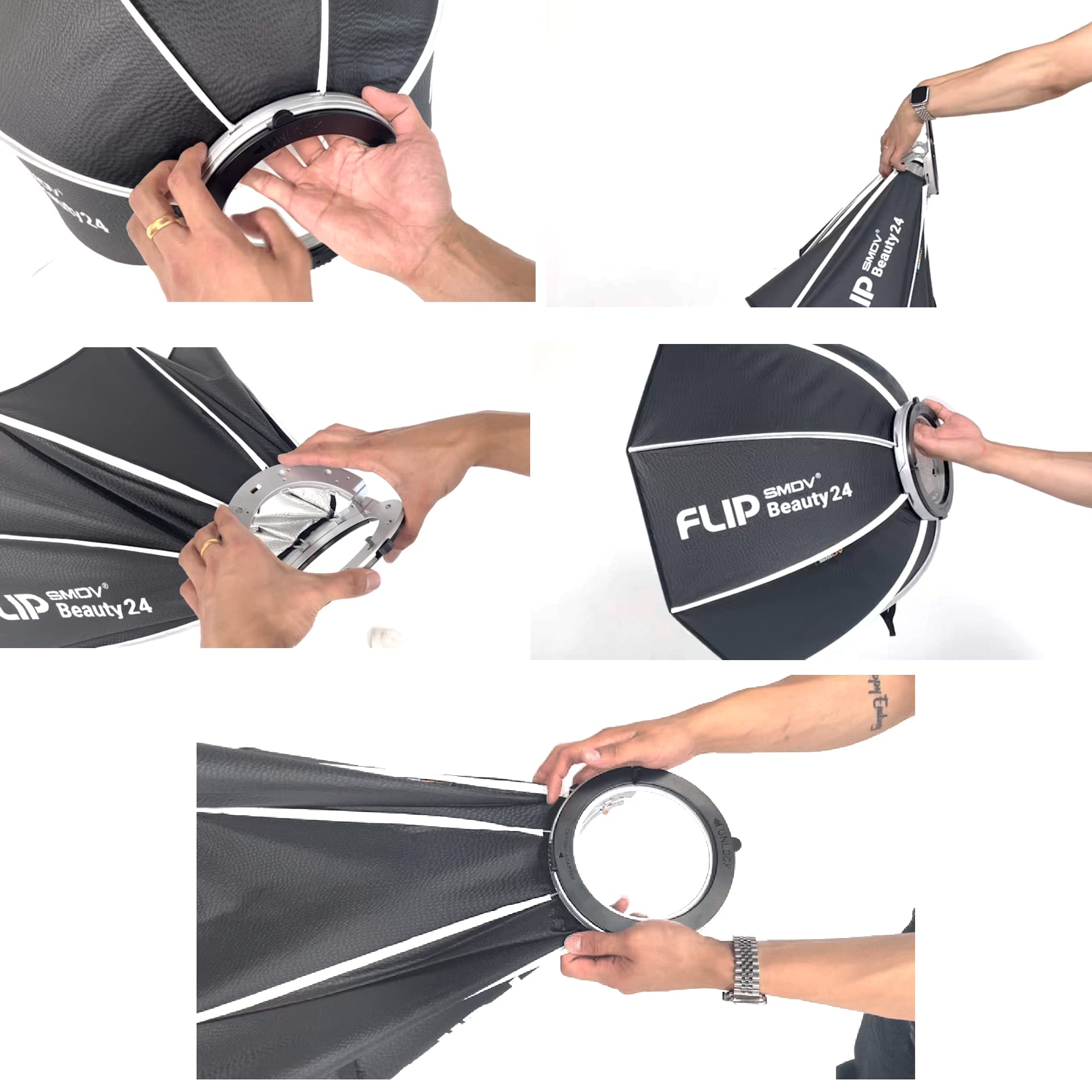 Impulsfoto SMDV Softbox Speedbox-Flip G 20 - Diamètre 50 Cm - Prêt à L' Emploi En 1 Seconde