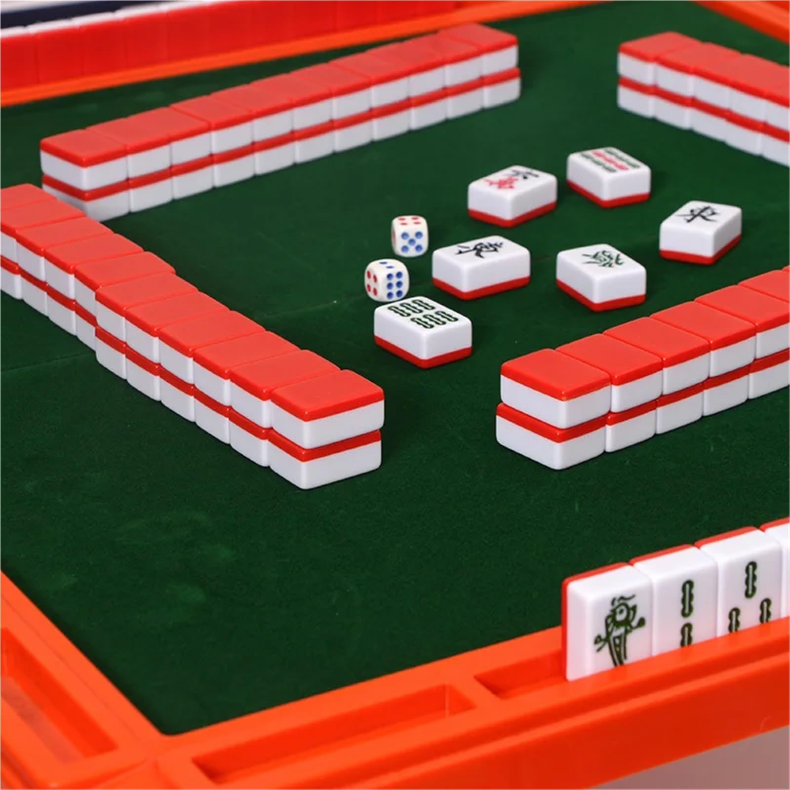Tavolo Mahjong Mini set Mahjong con tavolo pieghevole Set di gioco Mah Jong portatile for viaggi, tempo libero, famiglia, accessori l'intrattenimento