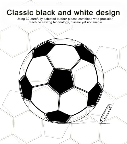 Miniatura 9 de UERMAPTE Soccer Ball Size 5 Classic Black&White Soccer Ball Sports Training Ball Lawn Indoor Outdoor Play BallsKids Gift