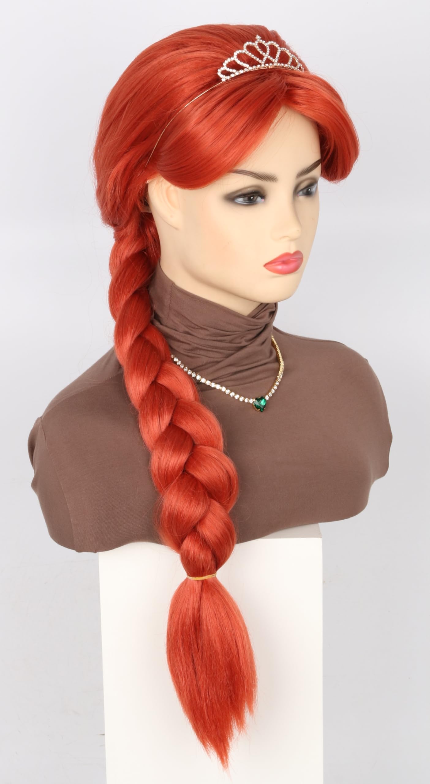 Topcosplay Princess Wig for Girls Women Long Braids Wig Halloween Costume Cosplay Wigs (Auburn wig for Women) - Image 2