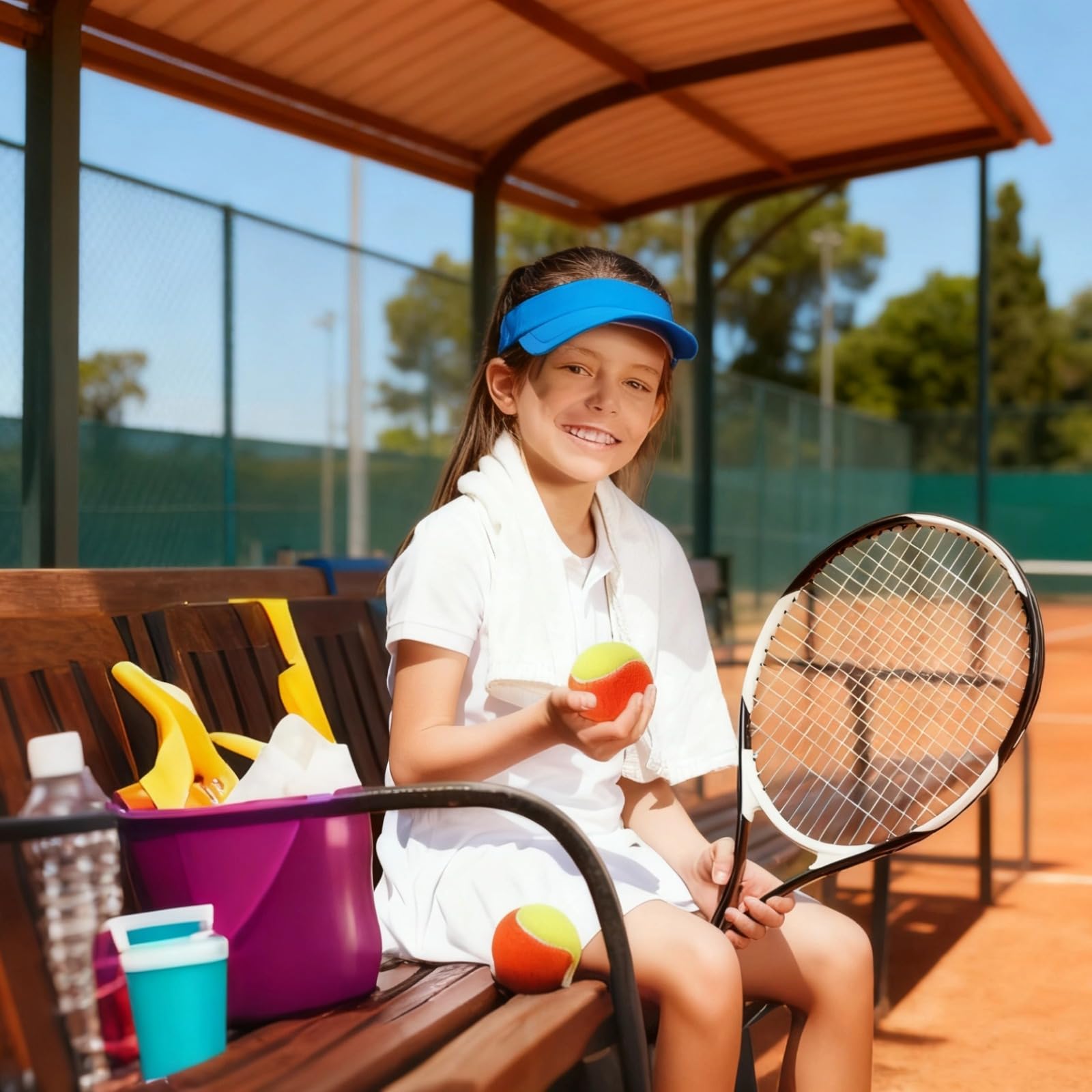 Lot de 6 balles de Tennis Bicolores à Forte élasticité, Noyau en Caoutchouc Neuf, 2,5 à 2,6 Pouces, Feutre résistant à l'usure, pour entraînement, Jeu, débutants, ou Animaux