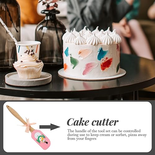 Miniatura 2 de Cabilock Espátula de silicona de Navidad con mango de madera, diseño de muñeco de nieve, espátula de silicona para hornear, pastel, fiesta de