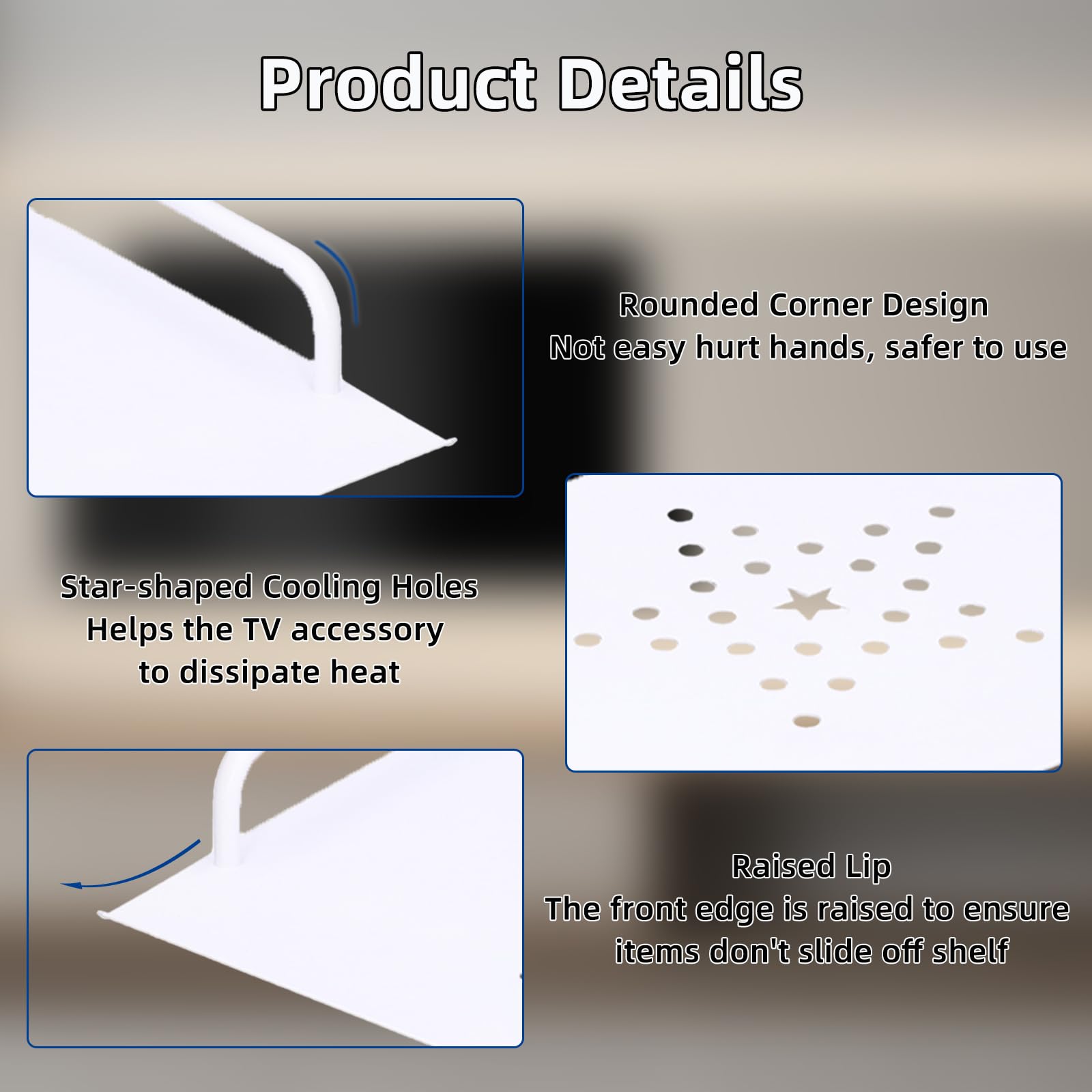 GAESHOW Soporte de enrutador Espacio de aluminio Enrutador WiFi montado en la pared Caja de TV Proyector DVD Estante de enrutador con soporte de carga alta