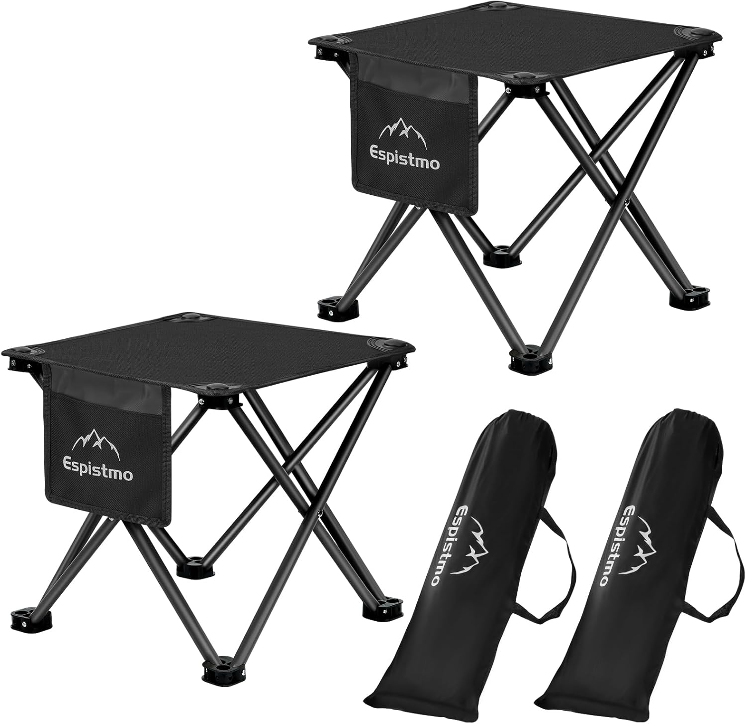 Espistmo Camping Stool 2 Pack,13.5 Inch Portable Folding