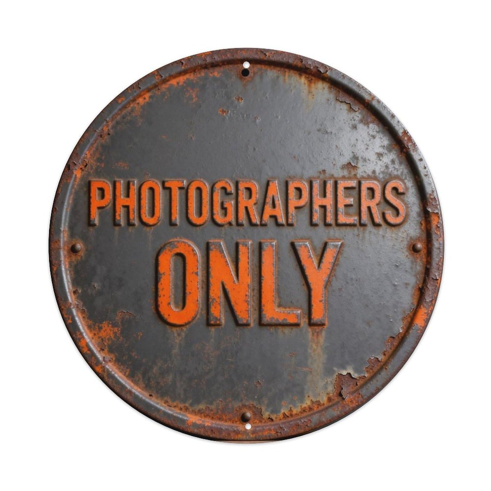 PHOTOGRAPHERS ONLY Metal Tin Sign Plaque