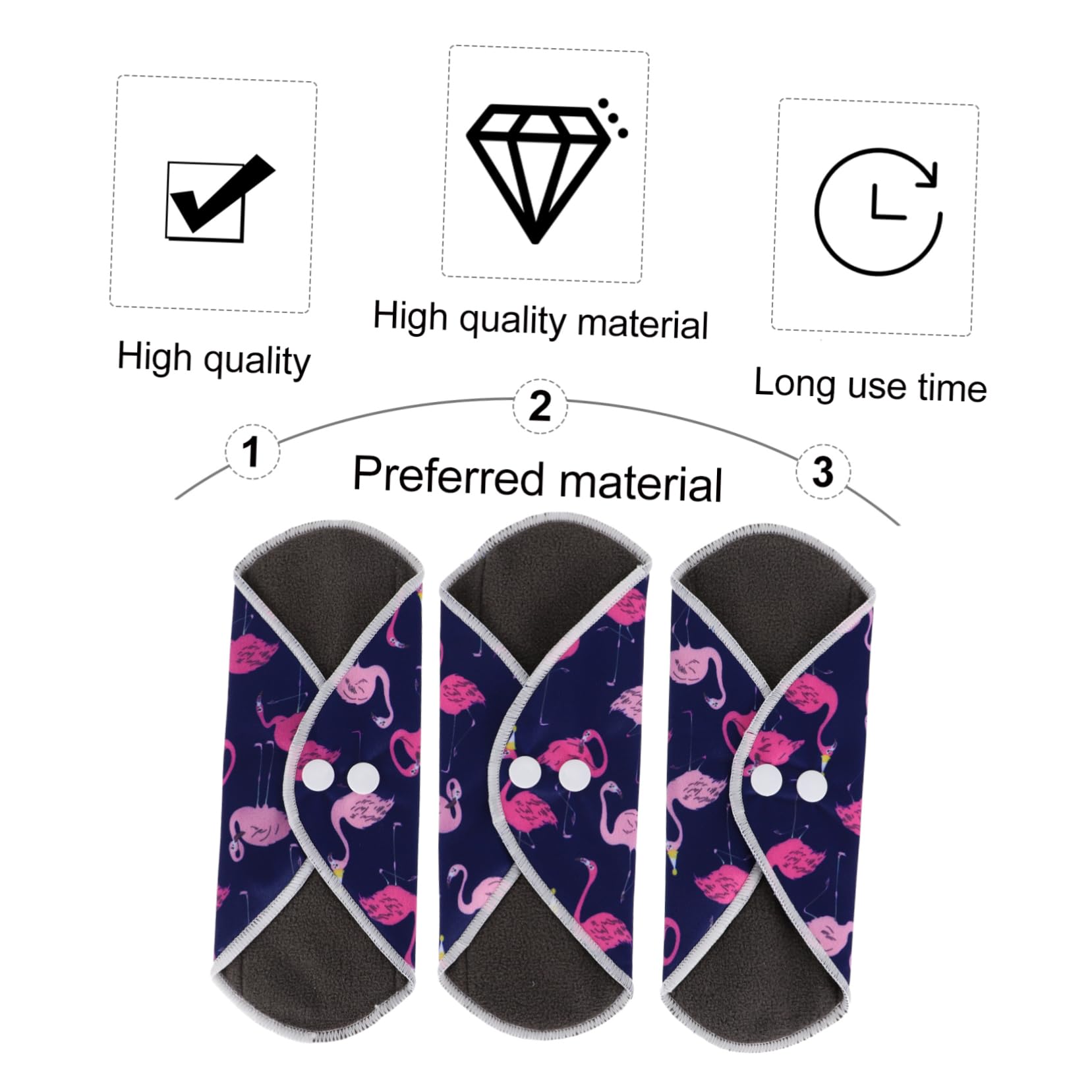 LALAFINA 2sätze Waschbare Menstruationspads Teilig Wiederverwendbare Slipeinlagen Mit Wasserfestem Beutel Für Und Täglichen Gebrauch Ultrafeinen Fasern Mit Wasseraufnahme