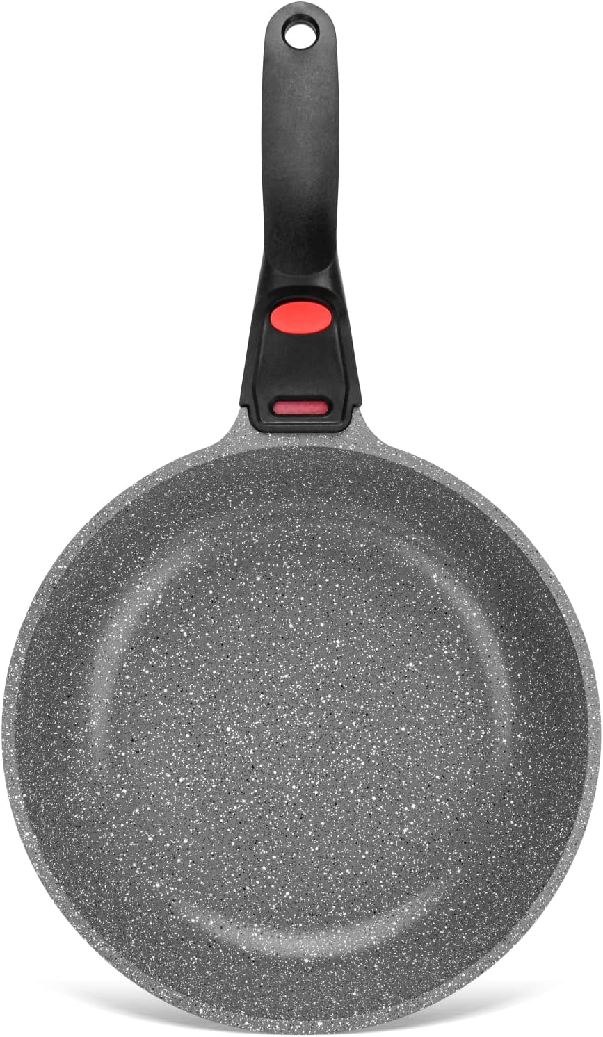 FISSMAN La Granite Series Frying Pan Aluminum TOUCHSTONE Nonstick Coating with Detachable Handle, Omelets Pan, Great For Fish, Meat, Sauté Vegetables 9inch