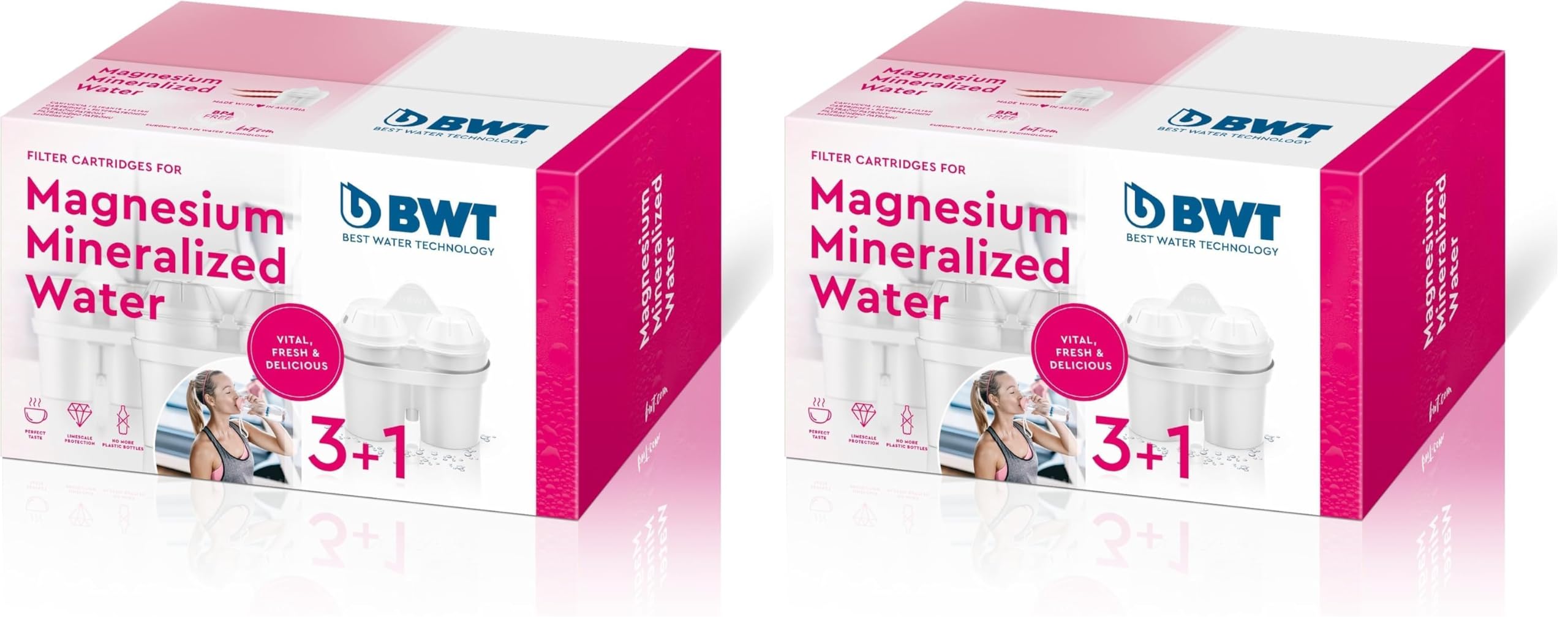 BWT Magnesium Mineralizer - Pack de filtros de jarra de agua que mineralizan el agua con magnesio (Paquete de 2)