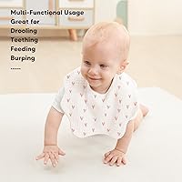 Vista 4 de Bearmoss Baby Bibs for Drooling & Teething 8 Pack Muslin Cotton Soft Absorbent Adjustable Unisex Bibs Boys Girls 0-36 Months