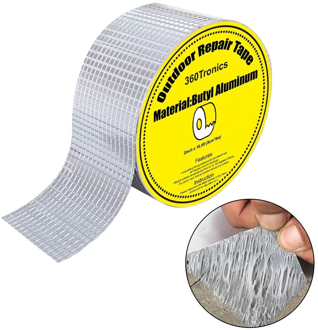 Samp Waterproof Butyl Rubber Tape 2"W X 16.4L,Upgraded Outdoor Leak Proof Tape for Plastic and Metal Repairs,All-Weather UV-Resistant Patch Seal Strip for Pipe RV Awning Sail Roof Window HVAC Ducts (B0BYS4BDPL) Amazon Price History, Amazon Price Tracker