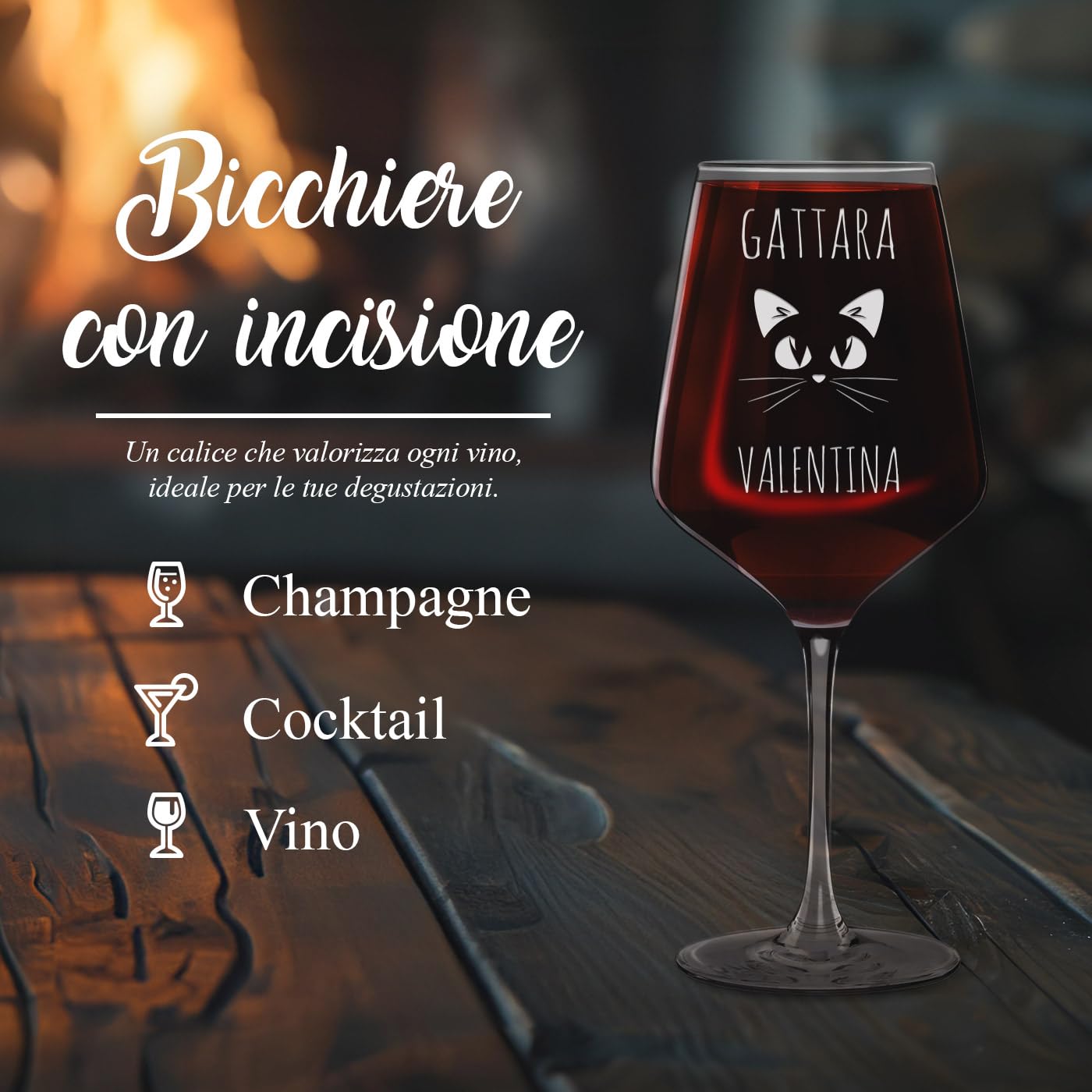 Calici Da Vino Maverton Rubino - 2 Pezzi Da 530 Ml, Vetro, Incisione Personalizzabile, Idea Regalo - Foto 3
