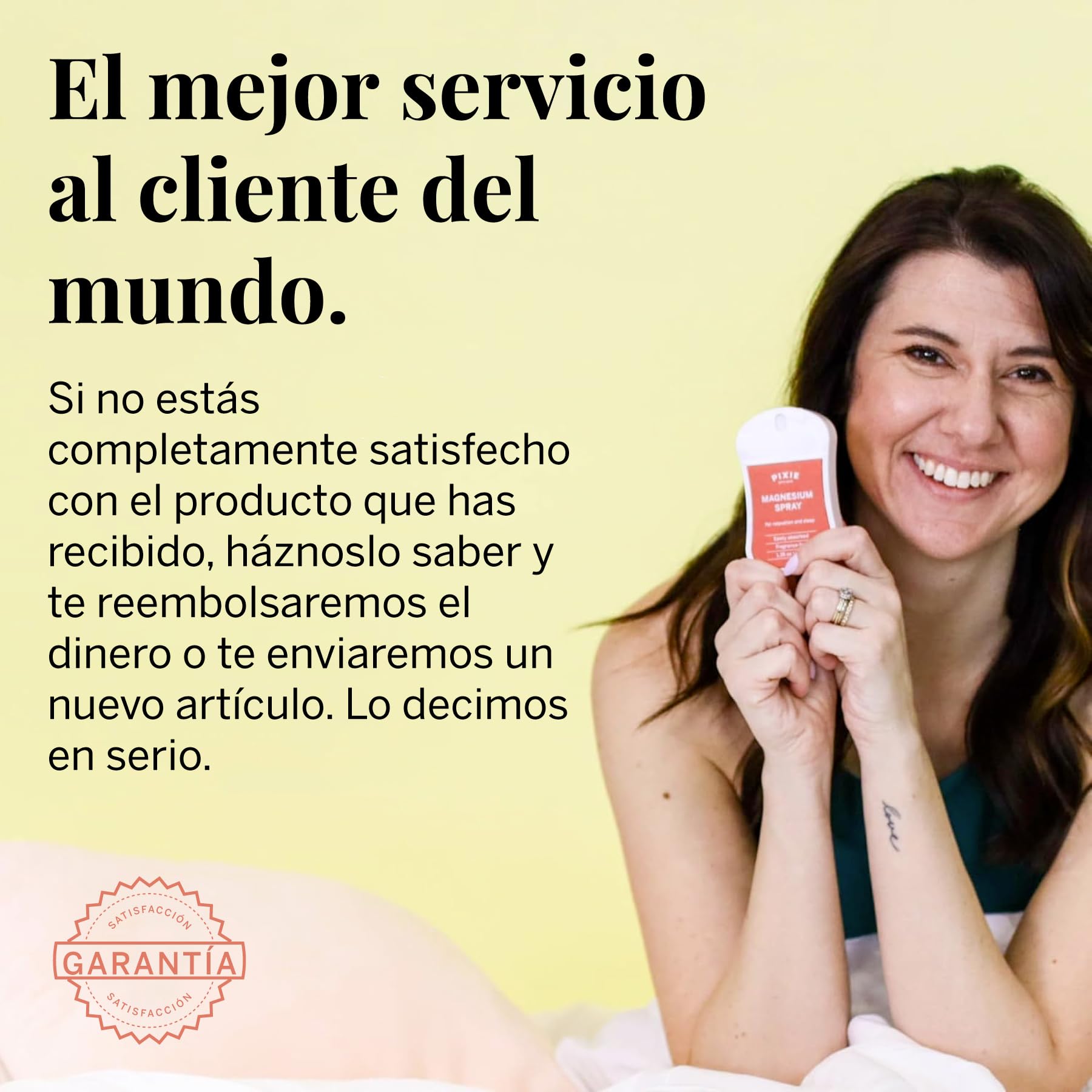 Pixie Spray de Magnesio Puro 40 ml – USP Grade – Alivio Tópico Rápido para Dolores, Sueño y Molestias Menstruales – Tamaño Viaje, No Tóxico
