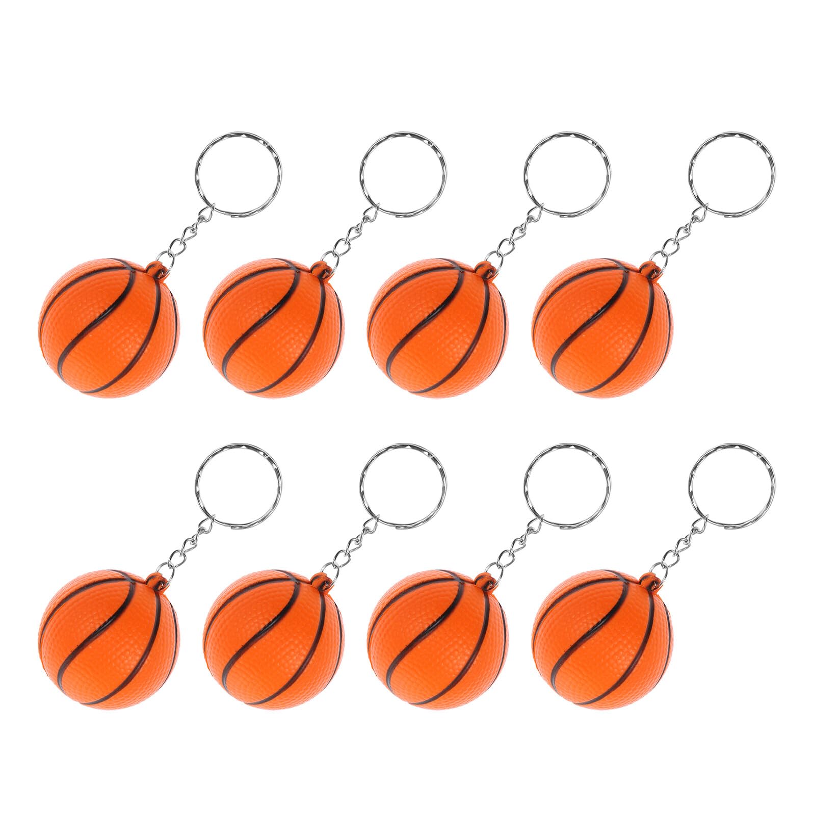 Porte-clés panier de basket orange x24 pour décoration sportive