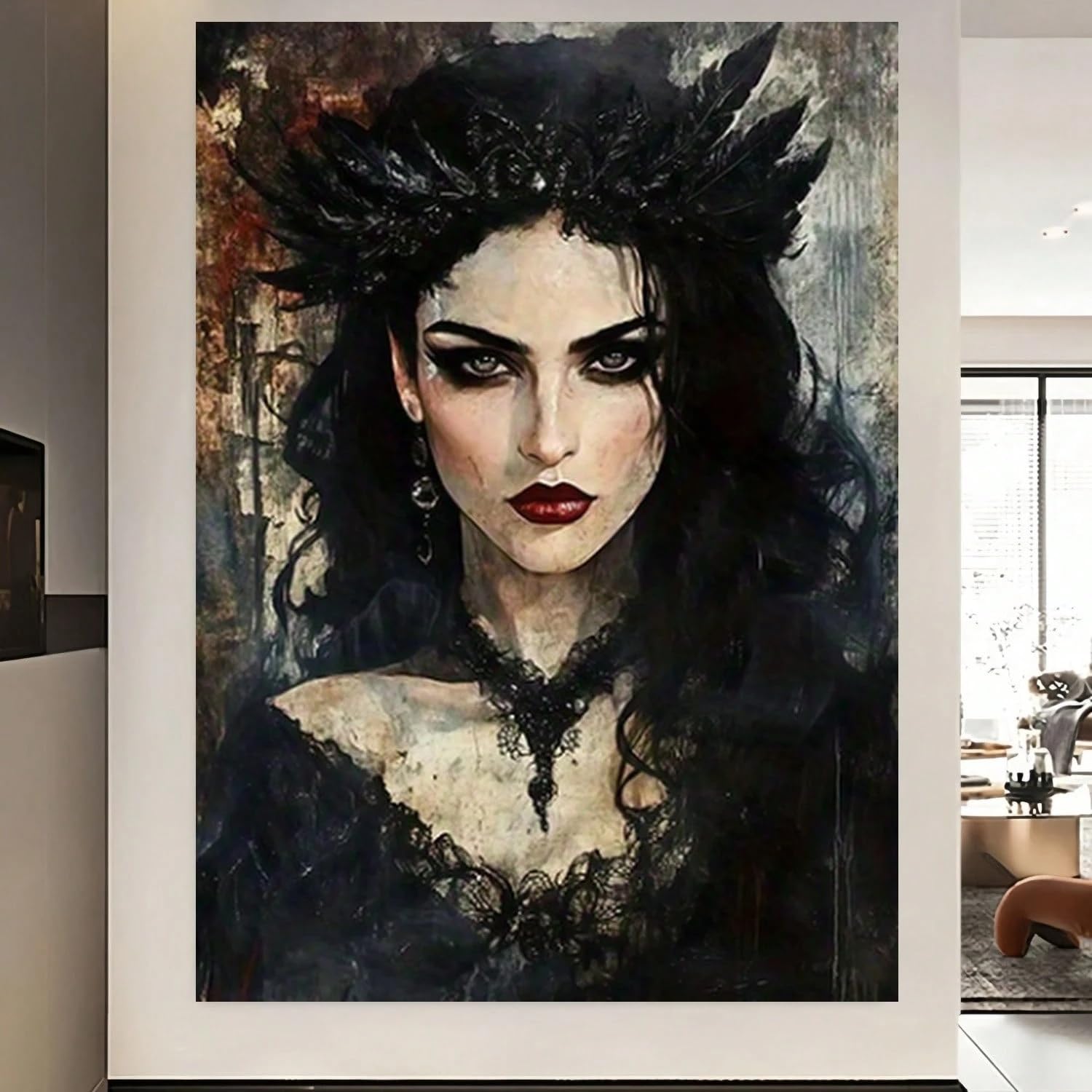 Tableau gothique chic, le parfait cadeau d'Halloween sur toile - 8