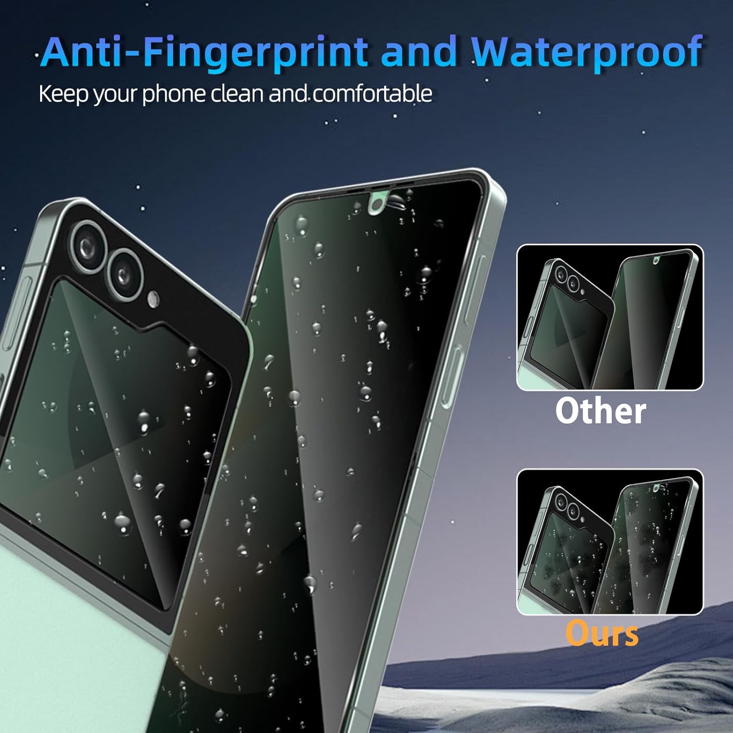 For Galaxy Z Flip 7 FE /6 Screen Protector, [1+] 9H Hardn