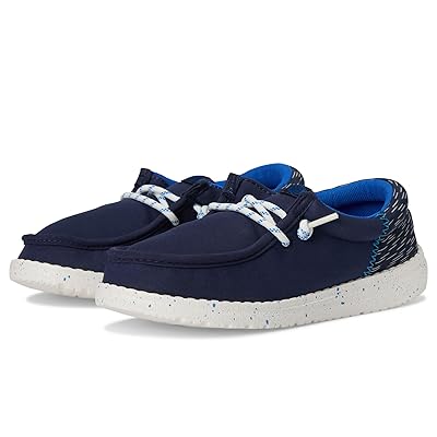 Hey Dude Kids Wally Funk Jersey Jacquard (Little Kid/Big Kid) Boys Shoes Peacoat Blue/Multi