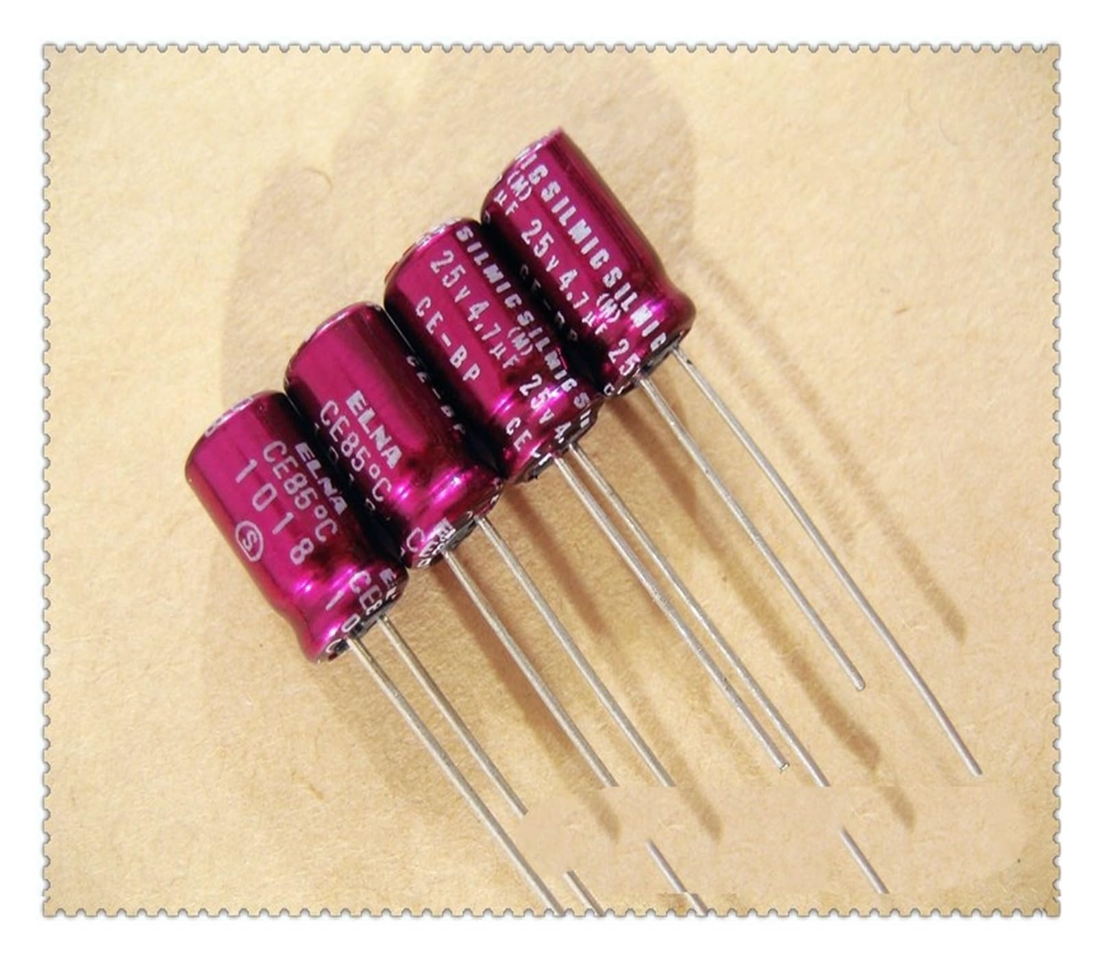 Condensateur électrolytique non polaire violet 4.7uF 25V CE-BP pour audio, lot de 5 pièces