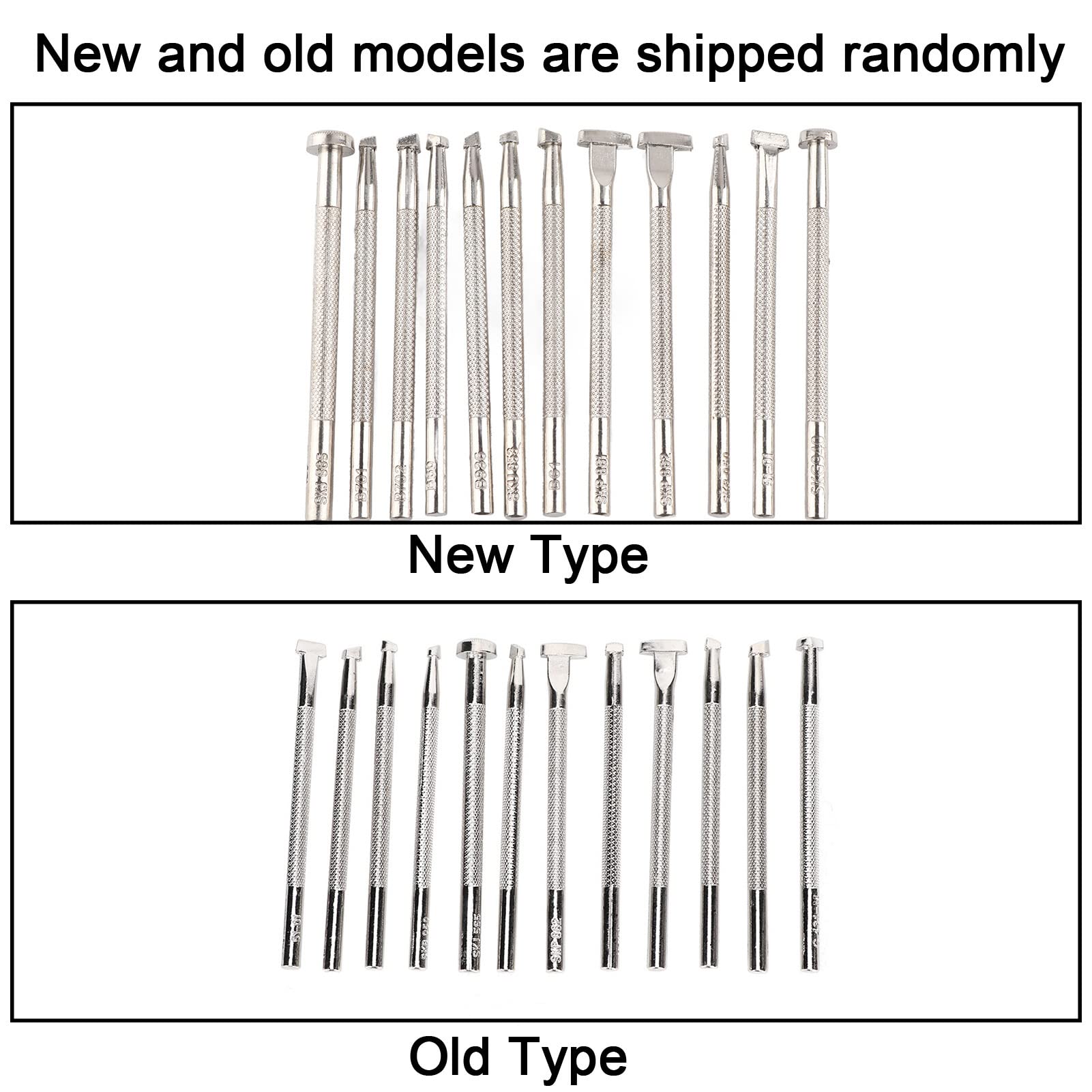 HEEPDD 12 Pezzi Strumento Timbro in Pelle, Strumenti Incisione Goffratura Pelle Set per Fabbricazione Selle Lavorazione Artigianale Pelle