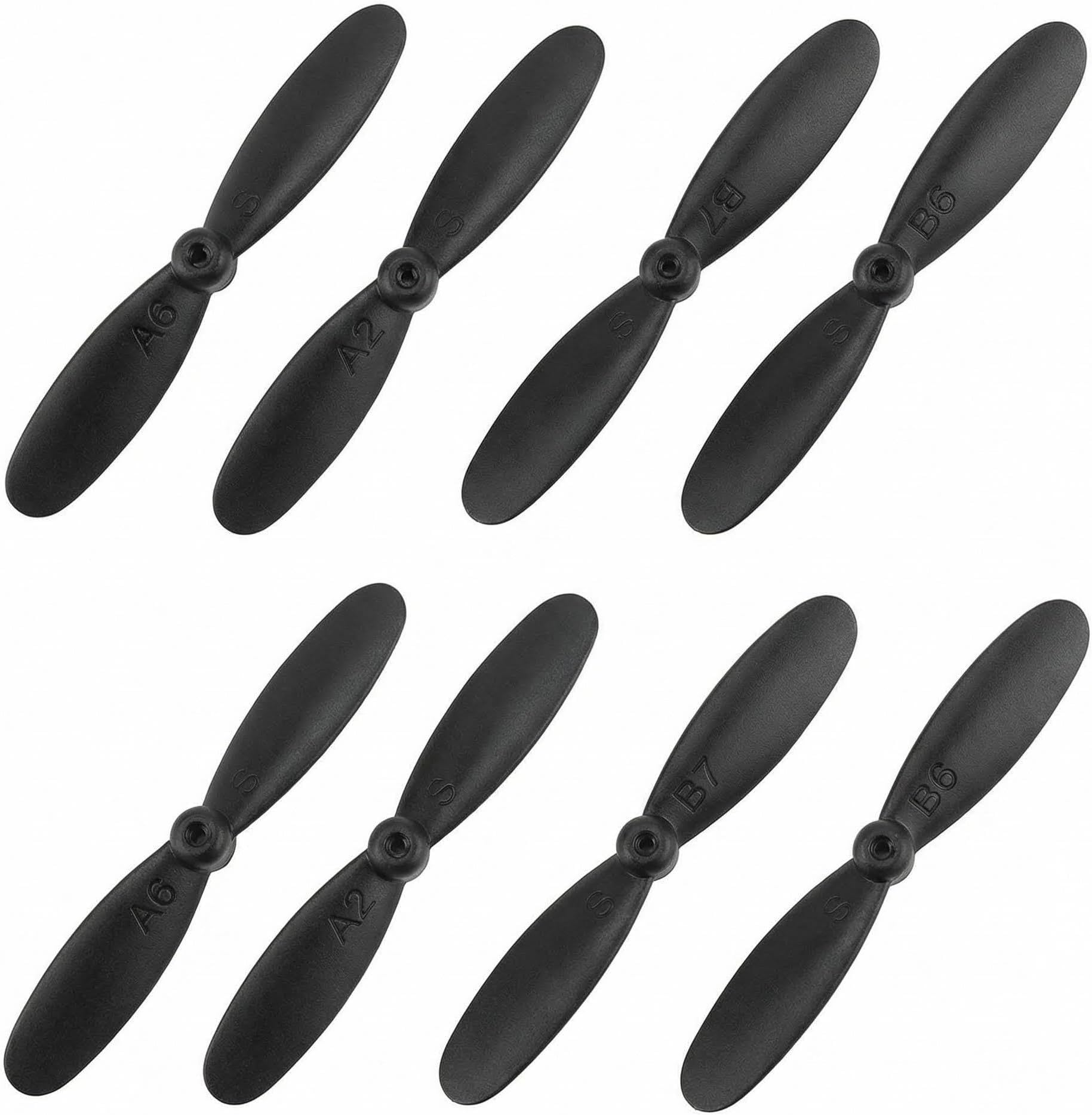 V32 Replacement Propellers for RC Plane, 8-Pack (4× Type A CW + 4× Type B CCW), High-Strength Nylon Plastic, Compatible with V32/V32H/V32PRO 2.4GHz RC Airplane Parts