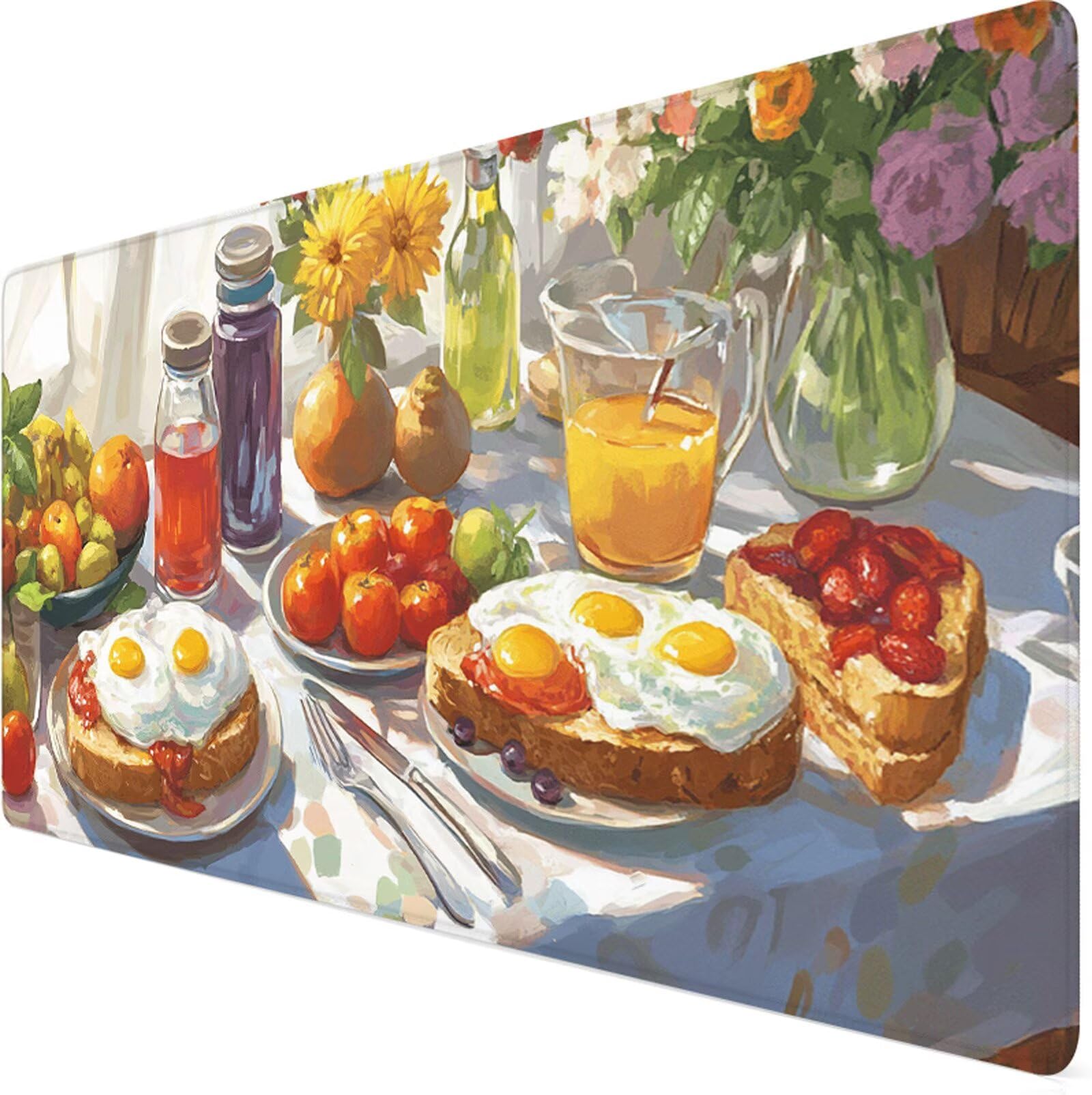 Podkładka pod mysz XXL 1200x600x3mm podkładka pod mysz owocowa podkładka pod mysz kolor poprawia precyzję i szybkość, antypoślizgowe wodoodporne, szyte krawędzie, akcesoria do gier, komputer biurowy