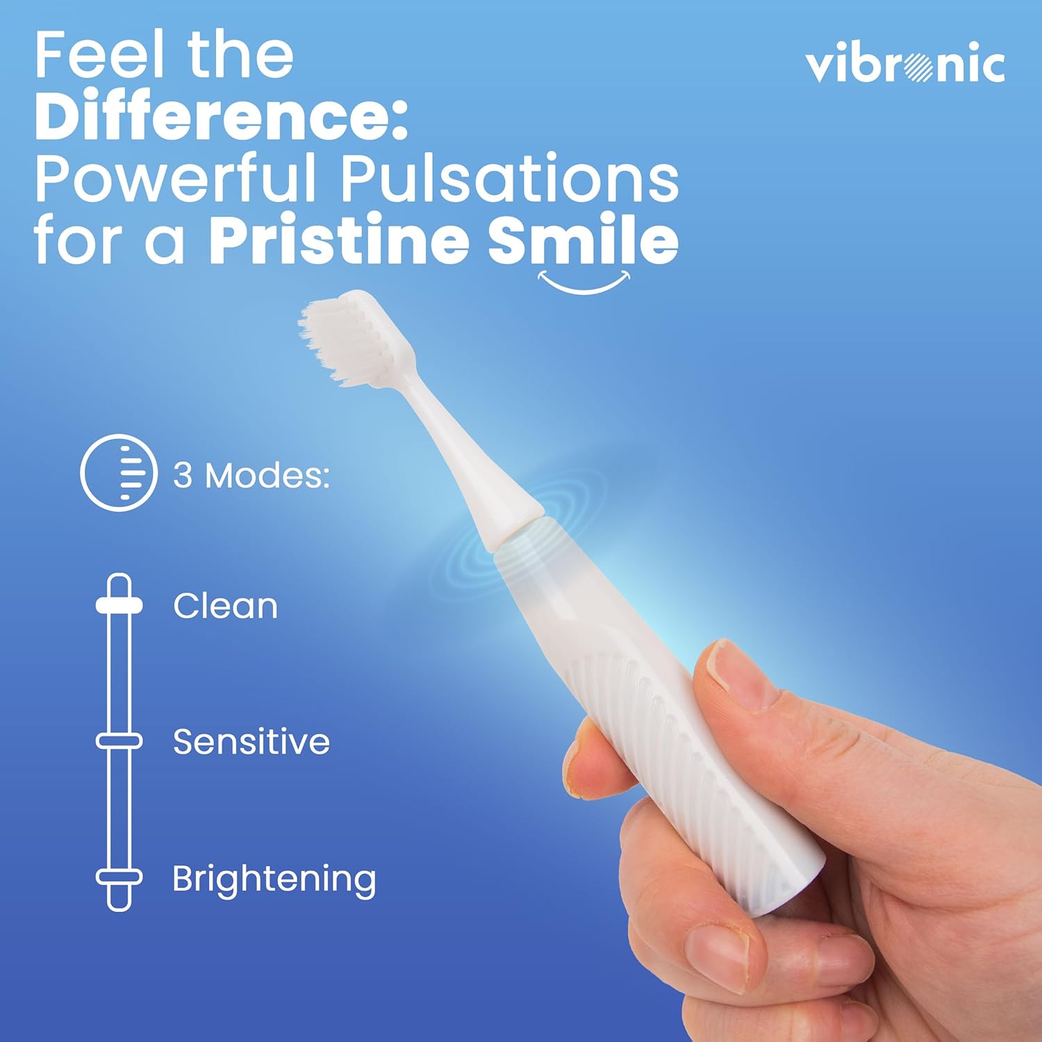 Vibronic Travel Toothbrush - Black - Upgrade to the Future of Travel toothbrushes