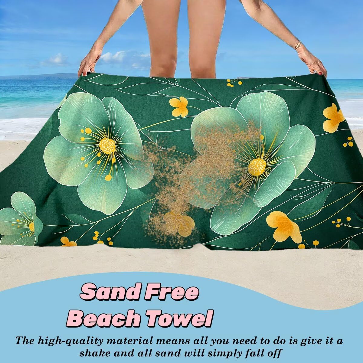 Serviette de Plage Microfibre, Lot de 2 Serviette de Bain Grande Taille 70x140 cm, Séchage Rapide Drap de Bain Vert olive, Anti Sable Serviettes de Plage, Serviettes Microfibre Sport pour Travel -4588