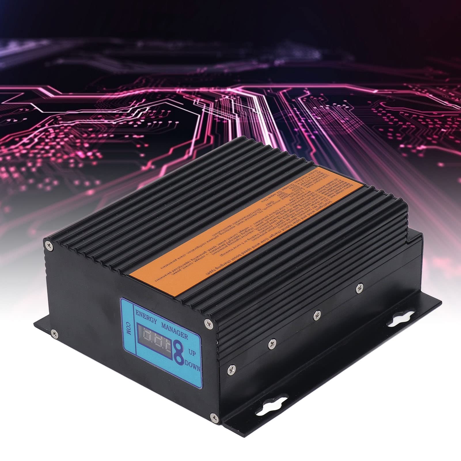 Ejoyous Hybrydowy Kontroler Energii Wiatrowej, Regulator Energii Słonecznej ze Stopu Aluminium 24 V 200 W z wodoodporną izolacją, śledzenie MPPT, Wyświetlacz LED do Systemów Baterii Słonecznych