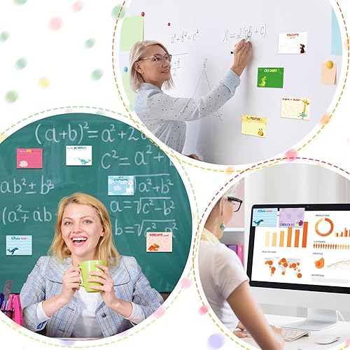 Miniatura 13 de Gueevin 12 piezas/600 hojas de notas adhesivas de animales para profesores, de 3 x 4 pulgadas, bonitos bloc de notas para apreciación del profesor