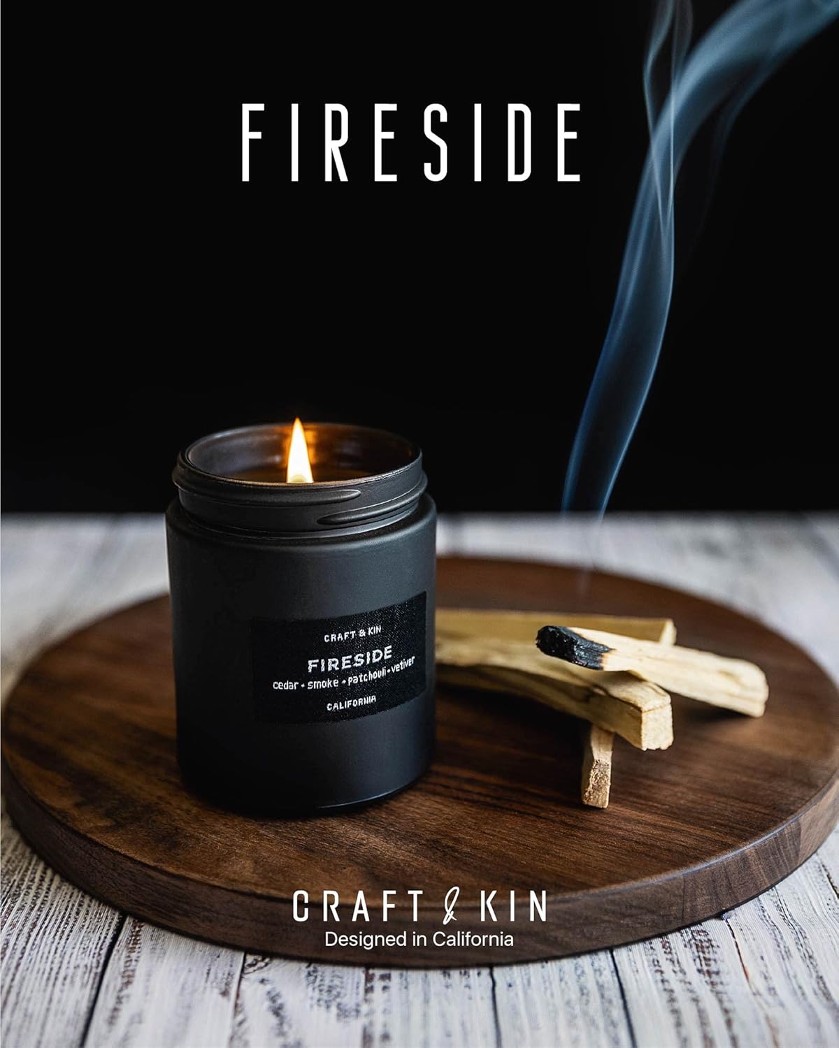 Scented Candles for Men | Lavender and Wood Scented Candle | Candle for Men | Soy Candles for Home Scented | Aromatherapy Candle Mens Candles | Wood Wicked Candles | Masculine Candle Black Jar : Home & Kitchen