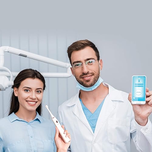 Miniatura 3 de Blu Cepillo de dientes eléctrico inteligente, cepillo de dientes Sonic Power con aplicación interactiva de seguimiento en vivo para adultos (negro)