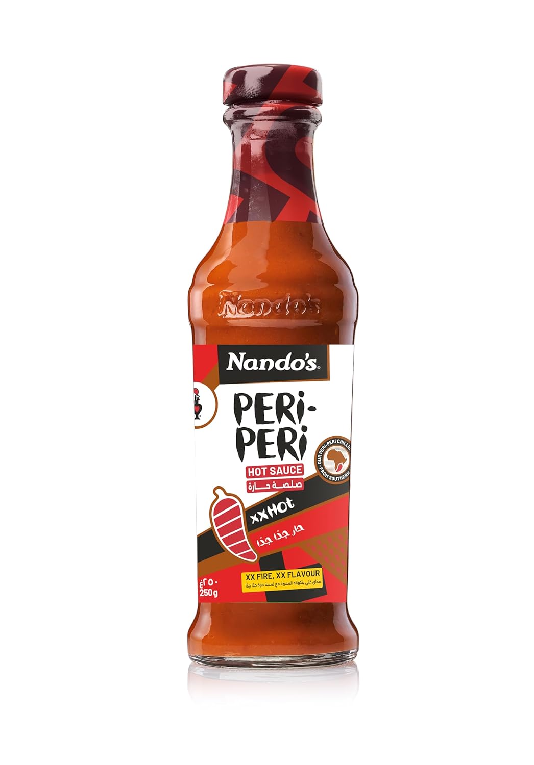 Nando's Peri-Peri XX Hot Sauce 2 by 9.1 oz LARGE dble Size South African (Extra Extra Hot)