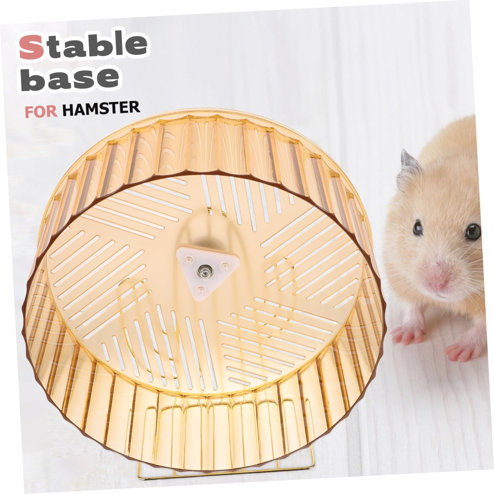 Beavorty Roue D’Exercice pour Hamster et Chinchilla, Base Stable en Plastique et Alliage, pour Cage, Favorise L’activité et Réduit L’Ennui