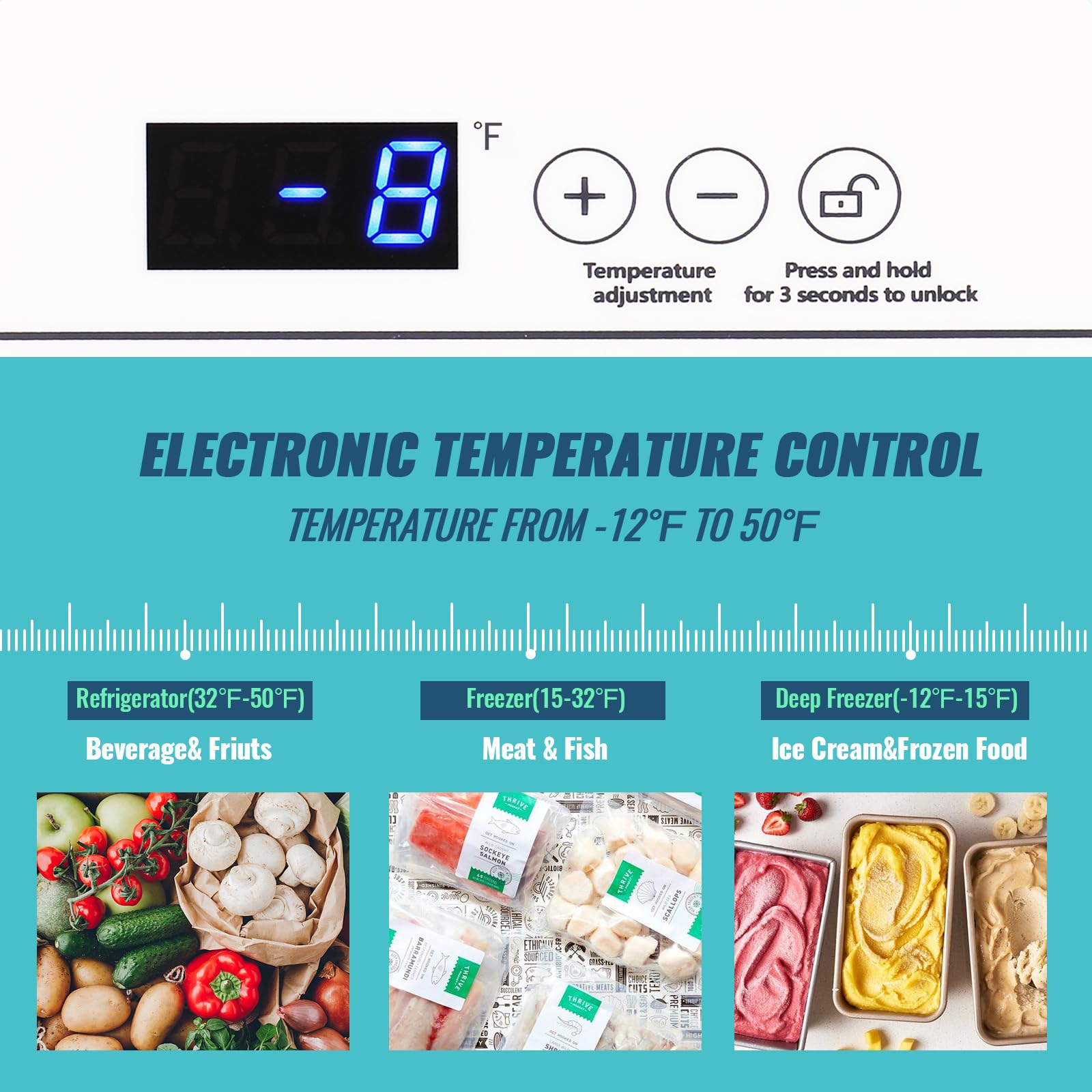 Deep Freezer with Electronic Control Freestanding Freezers with 2Removable Stainless Steel Basket Mini Freezer Top Open Door Compact Freezer Ideal for Office Basement Kitchen WHITE on Fridge.com