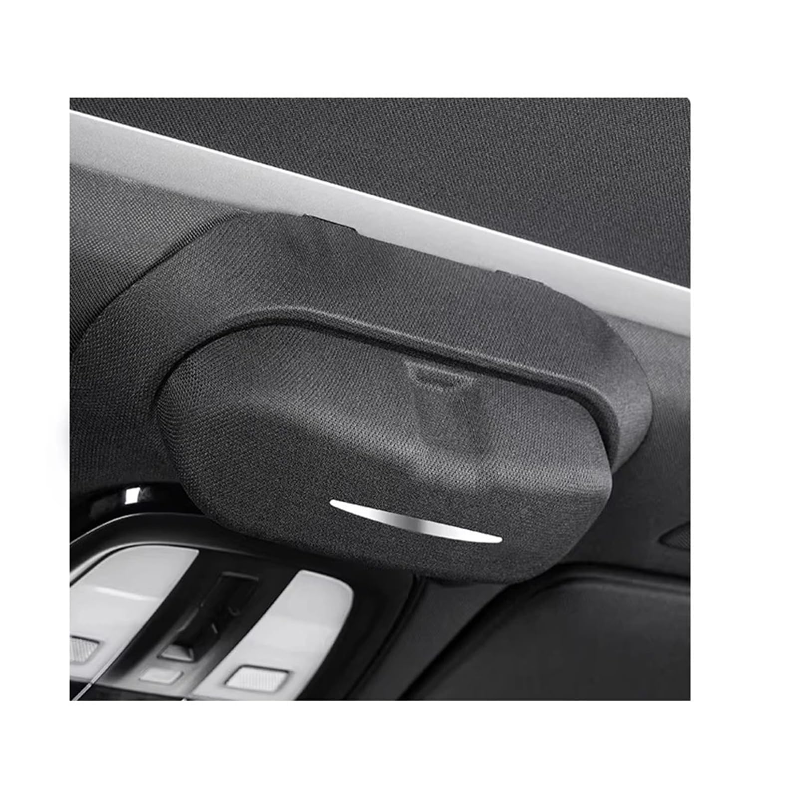 Soporte Gafas Antirayones para S60 2020-2026 1 Uds Estuche Gafas Coche Techo Antiarañazos Clip Portátil Gafas Sol Almacenamiento Interior Negro O Beige Porta Gafas Coche(Black)