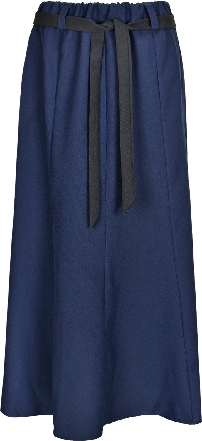 Kentex Online Women's Plain Navy Poly Long (35") Unlined Gypsy Midi/Maxi Skirts Elasticated Waist (12, )