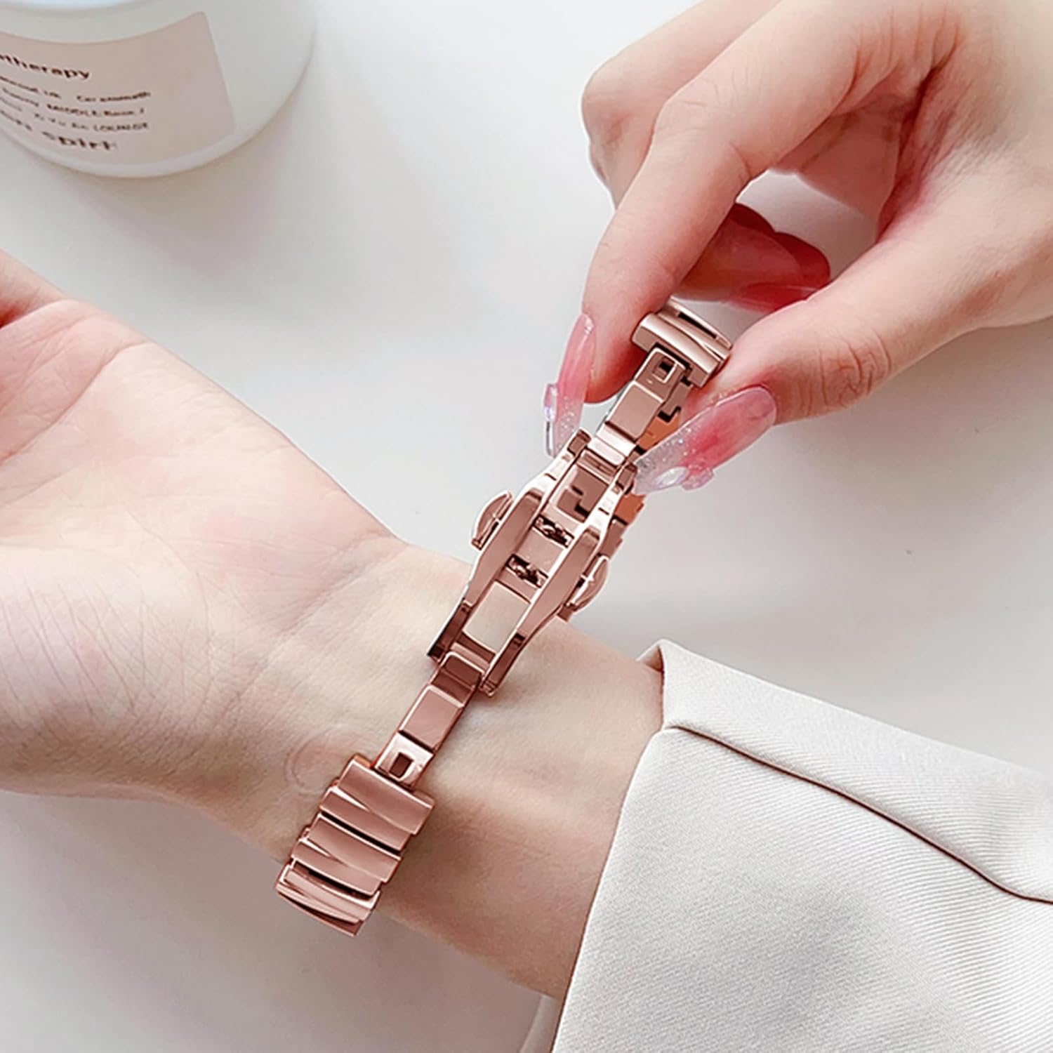 Compatible for Apple Watch Metal Bands,iWatch Strap Ultra10 9 8 7 6 5 4 3 2 1 SE,Simple and Stylish Smartwatch Wristband Women Men