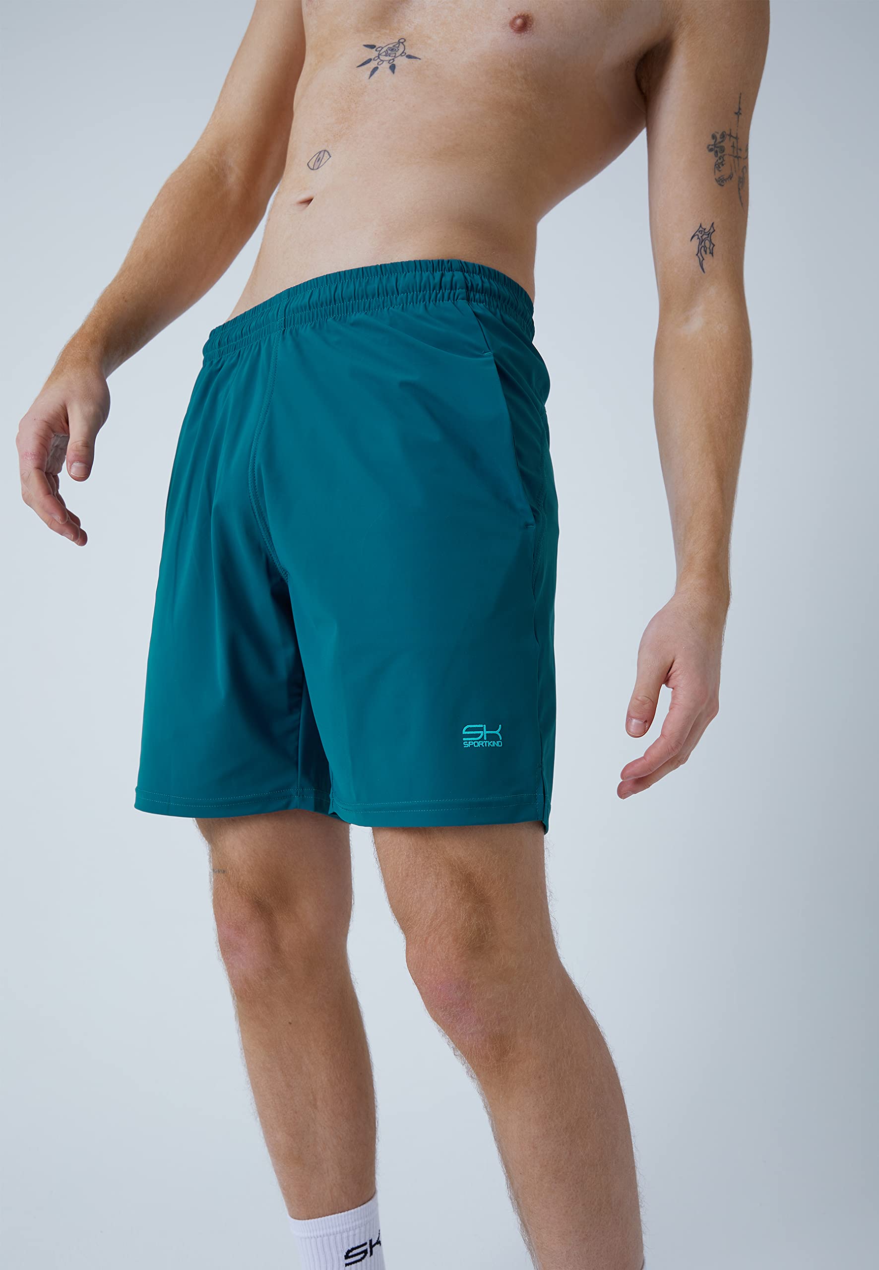 Sportkind Pantalones cortos de tenis para hombre y niño, regular, ultraligeros, muy elásticos, transpirables, protección UV