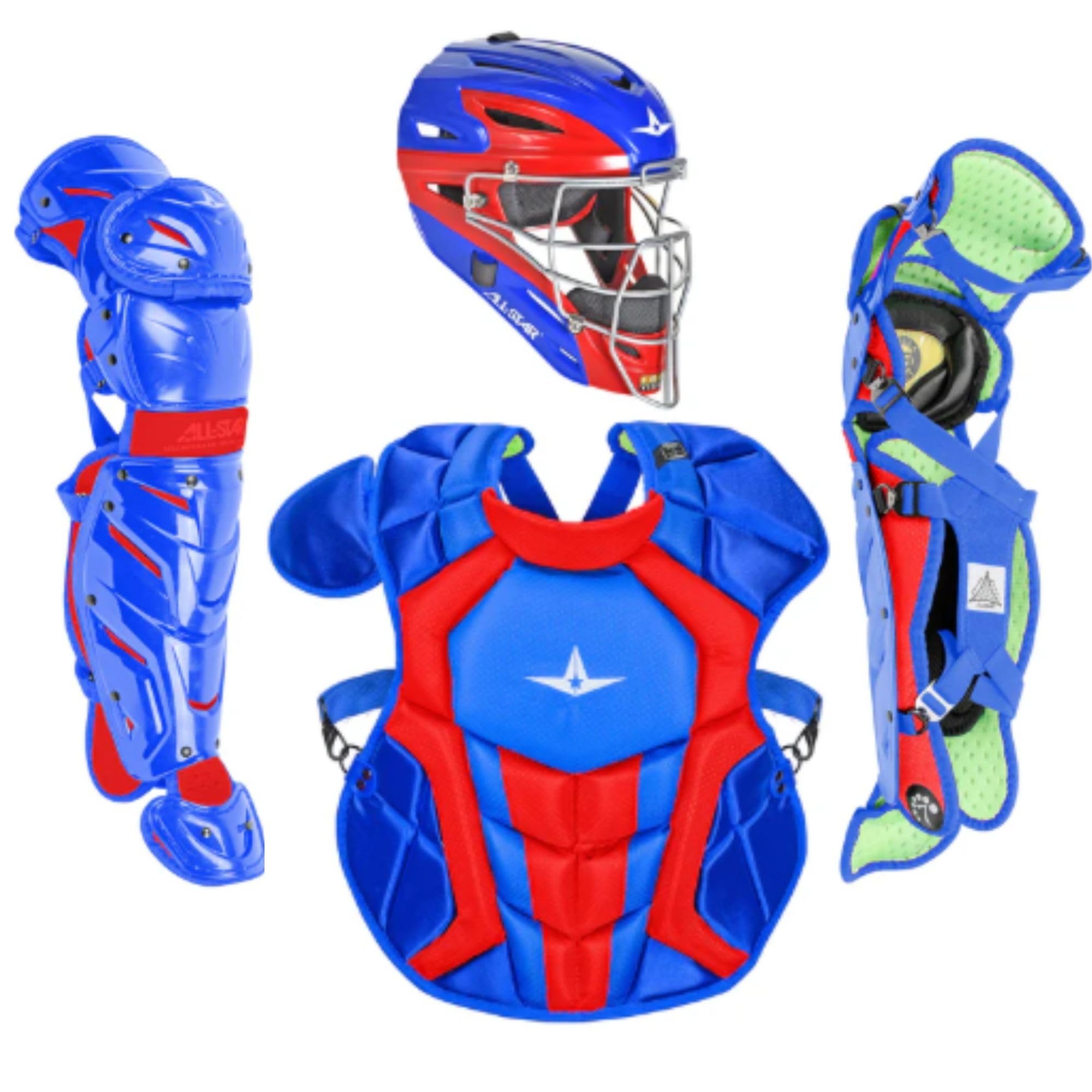 All-Star S7 Axis Ages 9 to 16 - Baseball Catching Equipment Kit (Includes Helmet, Chest Protector, Leg Guards), Meets NOCSAE