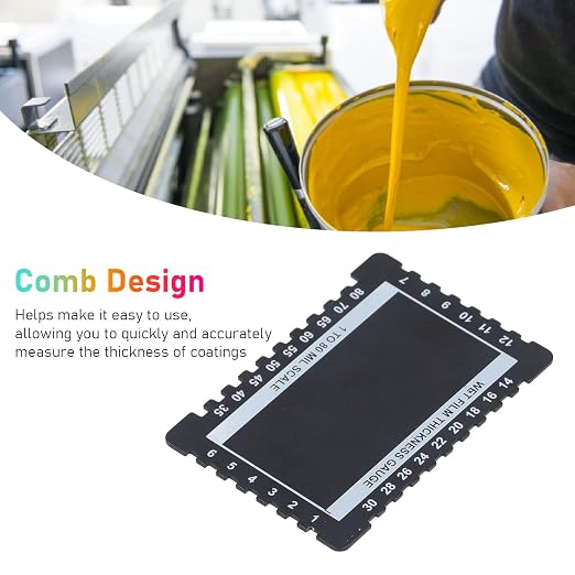 Calibrador de espesor de película húmeda doble cara de aleación de aluminio miniatura 3