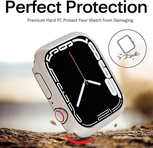 Miniatura 3 de Miimall Funda compatible con Apple Watch Series 987 de 1.614 pulgadas, cubierta protectora completa, ligera, a prueba de golpes, carcasa protectora