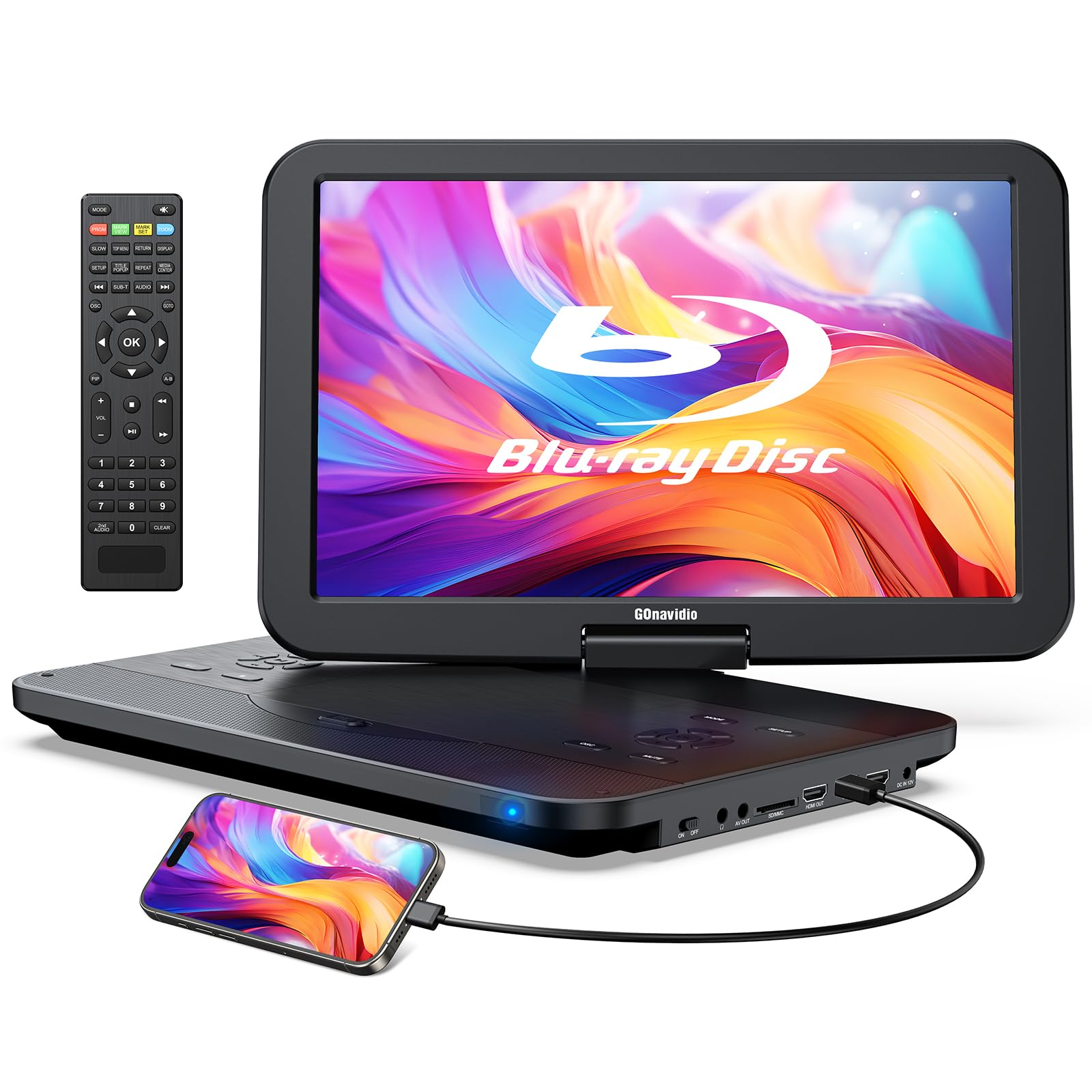GOnavidio 17.6 Portable Blu Ray DVD Player
