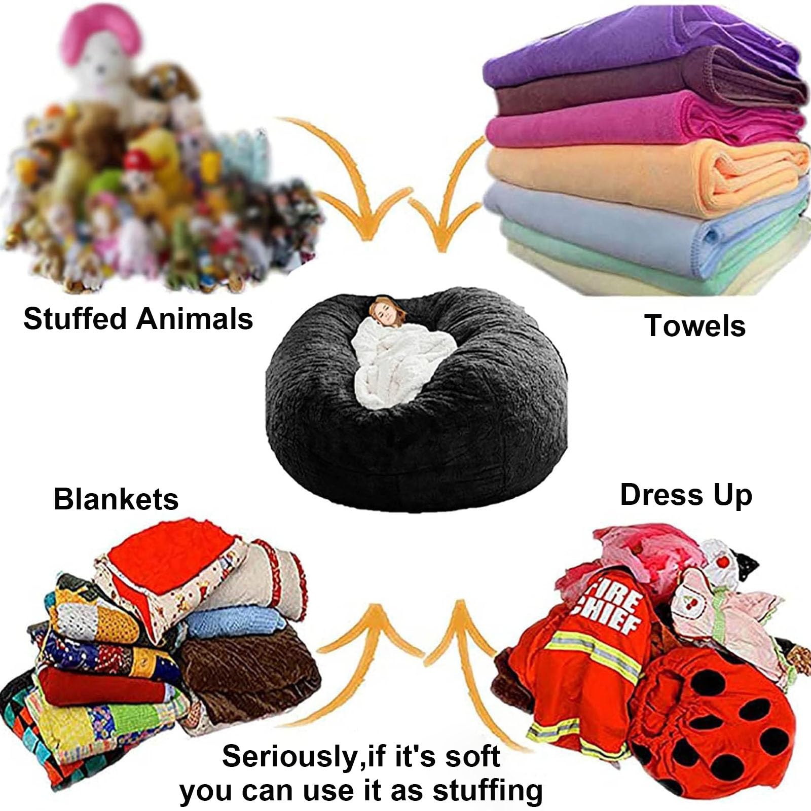 Funda para puf, piel sintética suave y esponjosa para muebles de sala de estar y dormitorio, cómoda funda de sofá cama para adultos