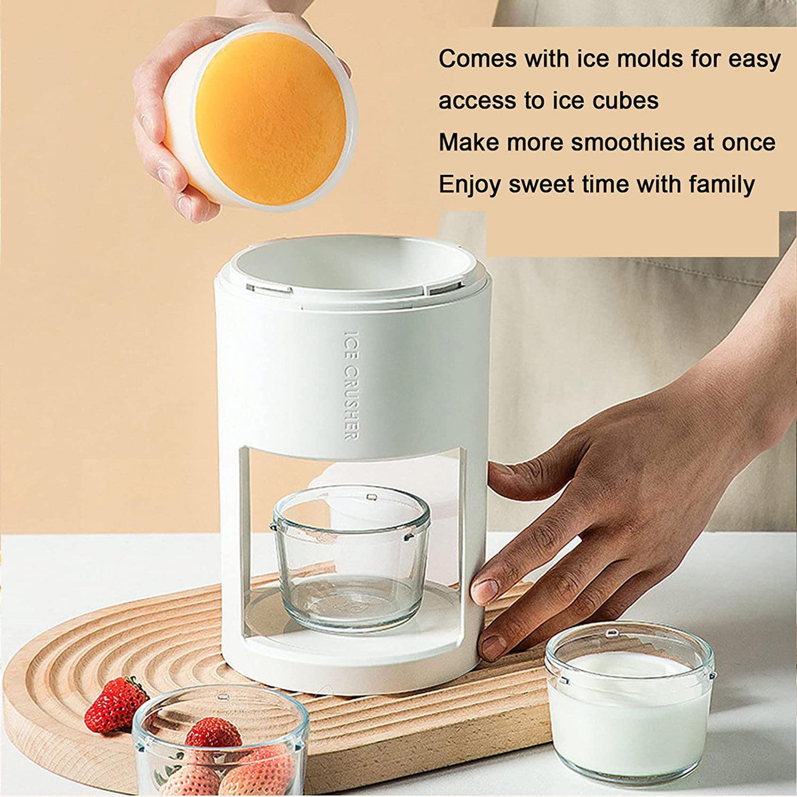 Máquina de hielo afeitado portátil, trituradora de hielo manual para cocina doméstica, máquina de hielo multifuncional