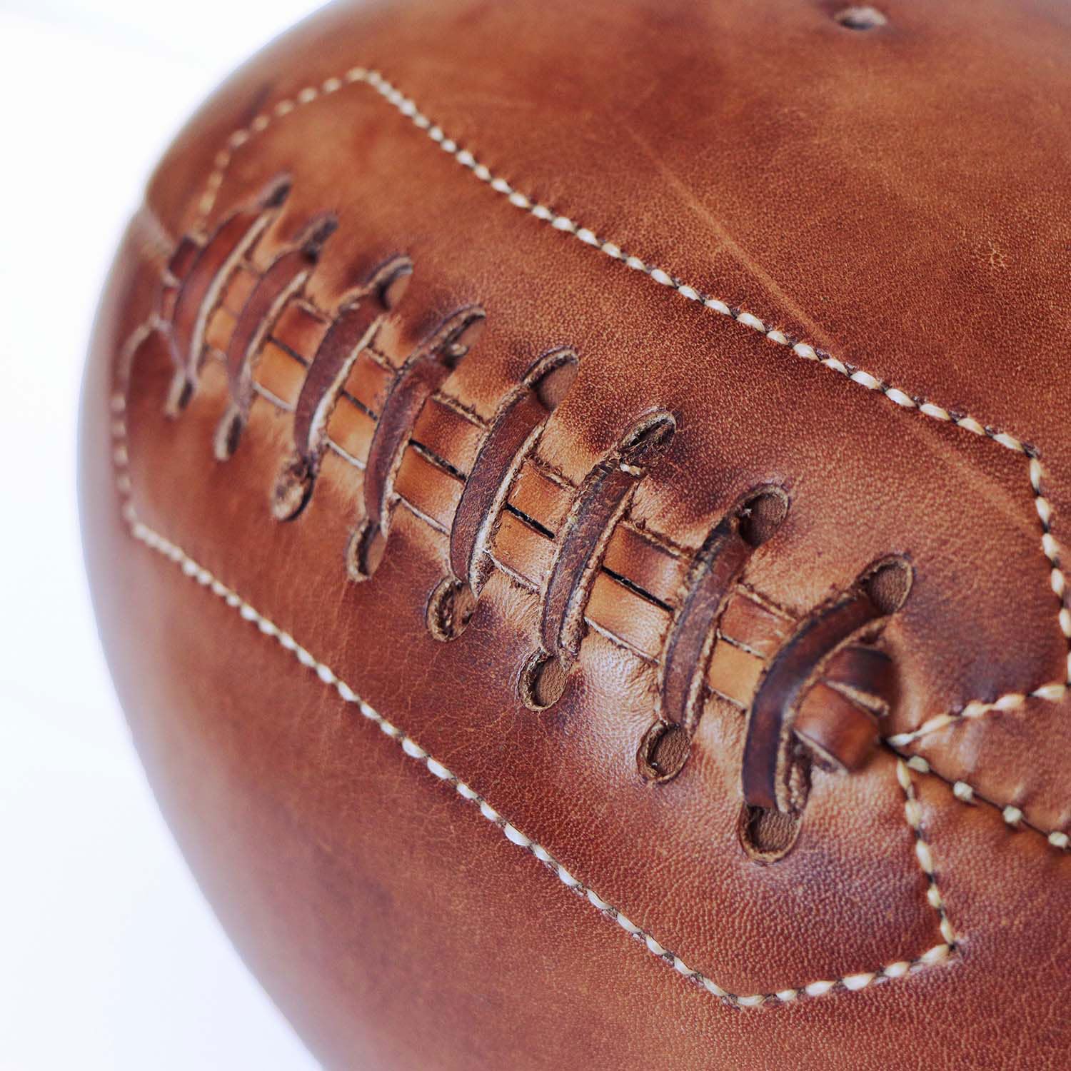 Retro American-Football aus echtem Leder – Handgefertigt Vintage Football Outdoor & Sammlerstück Robust