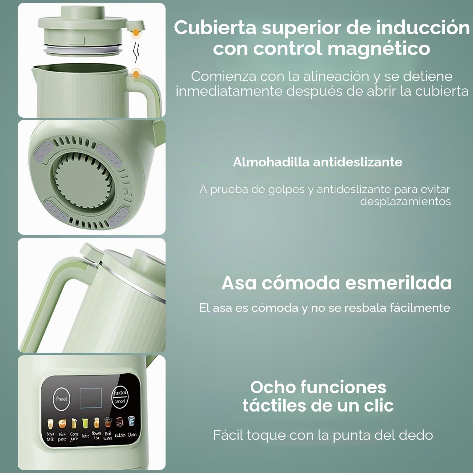 220V Máquina de Leche Vegetal, 600ml Máquina de Leche de Nueces Automática, Leche Vegetal Hecha en Casa Sin Lactosa, Multifuncional y Saludable Máquina de Leche de Soja para Avena, Soja, Nueces