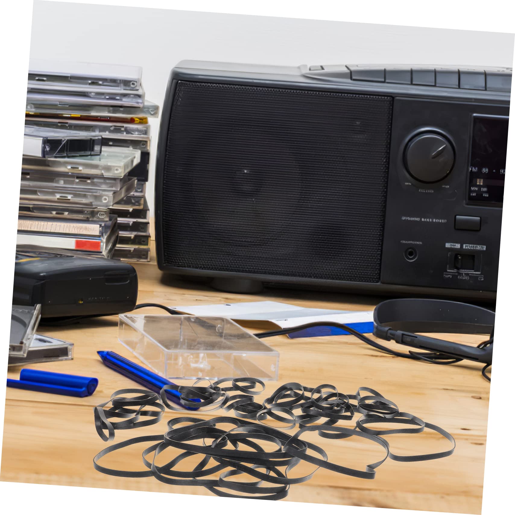 Operitacx Cinghie Per Lettori Di Cassette Piatte in Gomma 50 Pezzi Per Trasmissione e Riparazione Di Giradischi e Lettori Dvd