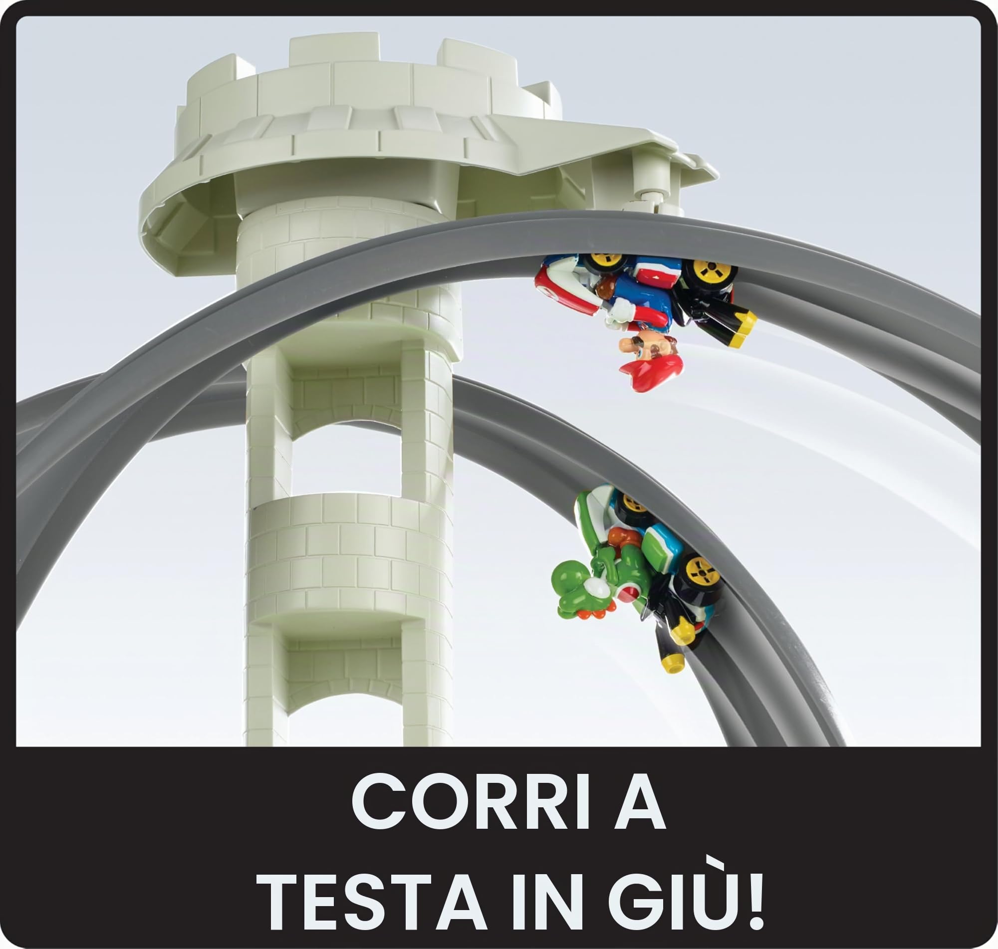 Hot Wheels Mario Kart, Pista Circuito Base con Personaggio Mario in Macchinina, Giocattolo per Bambini 5+ Anni, GHK15