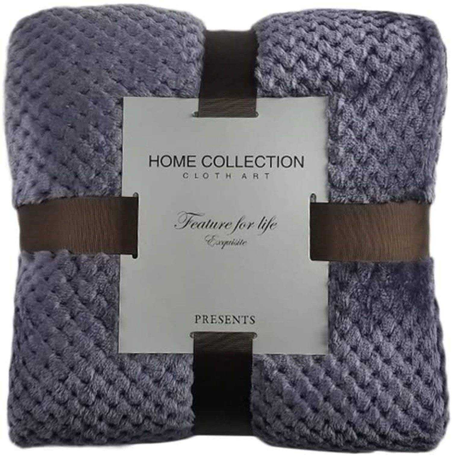 ausuky Weighted Blanket Heavy Quilted Inner Layer Washable Minky Cover Fill for Deep Sleep (purple,70cm*100cm)