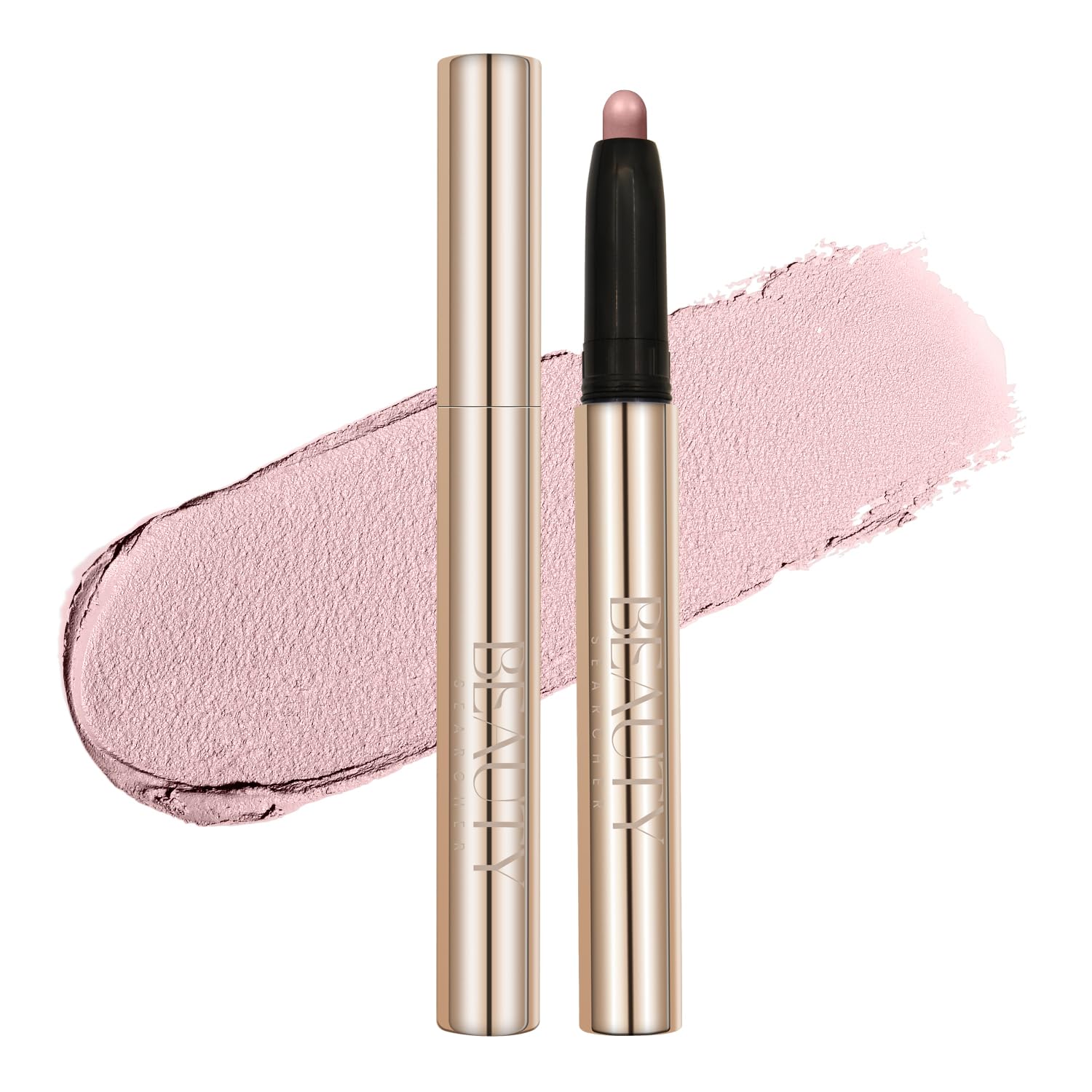 Sombra de Ojos en Barra Brillo Mate Sombra de Ojos en Lápiz Crayón Suave Impermeable Pigmentada Cremosa Sombra de Ojos en Lápiz Iluminador de Ojos Lápiz iluminador (#02 ROSA MATE)